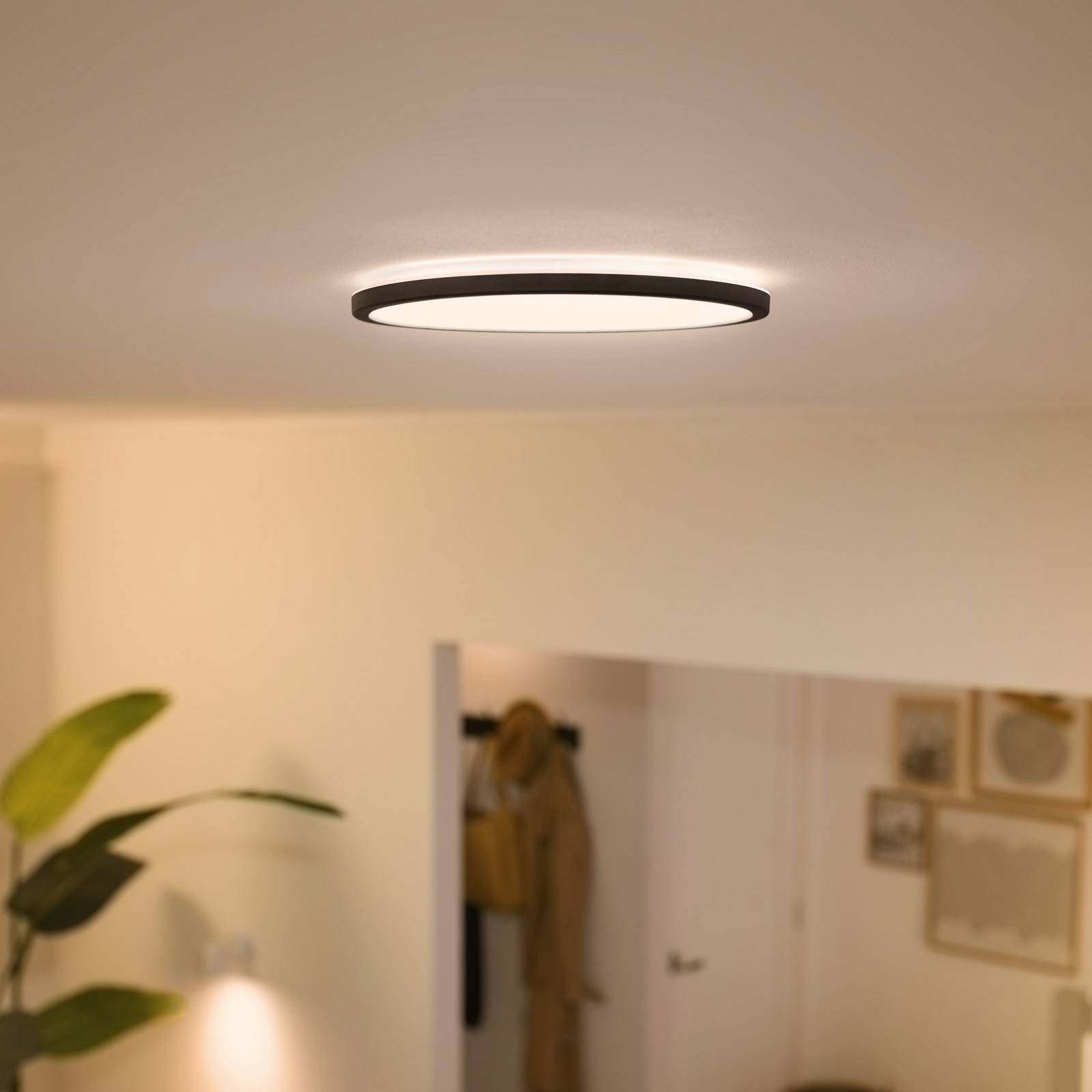 WiZ Super Slim plafonnier LED 14W noir