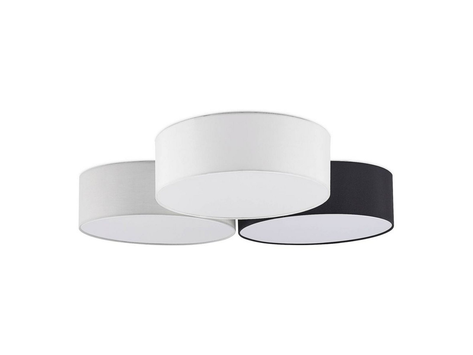 Janita 3 LED Plafonieră Grey/Black/White - Lindby