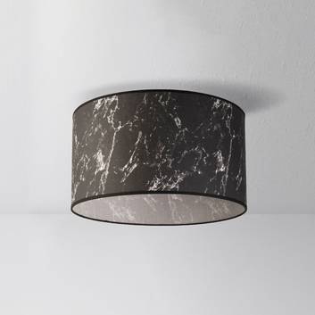 Taklampe Marble, svart marmorering