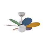 Ventilateur de plafond Litur avec éclairage, silencieux, Ø 77 cm, E27 - Lindby