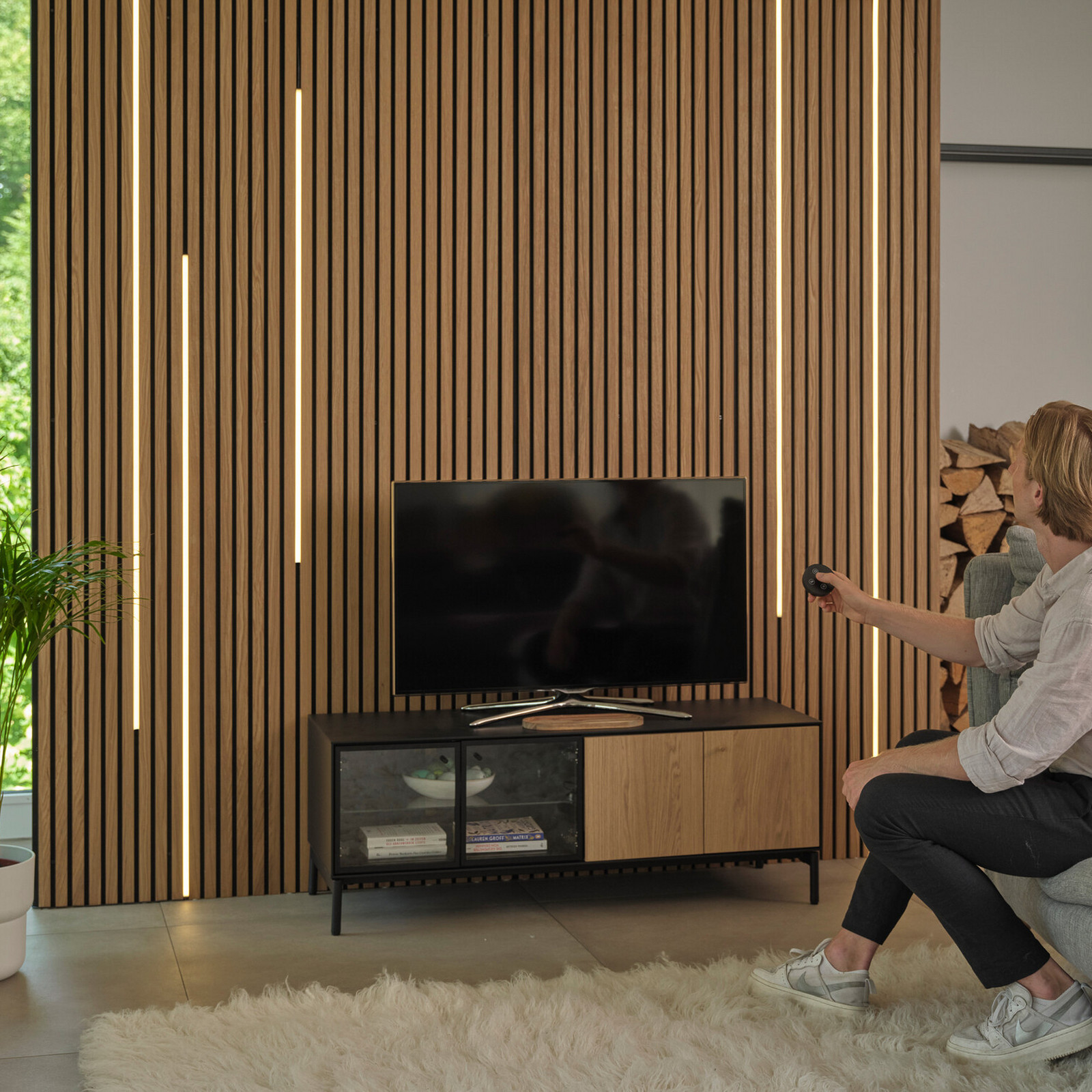 OSRAM LED-trak FLEX ACOUSTIC, začetni komplet, 260 cm, 13 mm - Dnevna soba / jedilnica - Sodobni - matno črno - Plastika