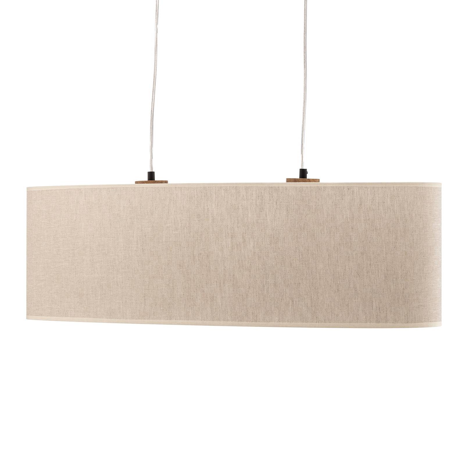 Lampa wisząca Canvas płócienny klosz, 80 cm owalny