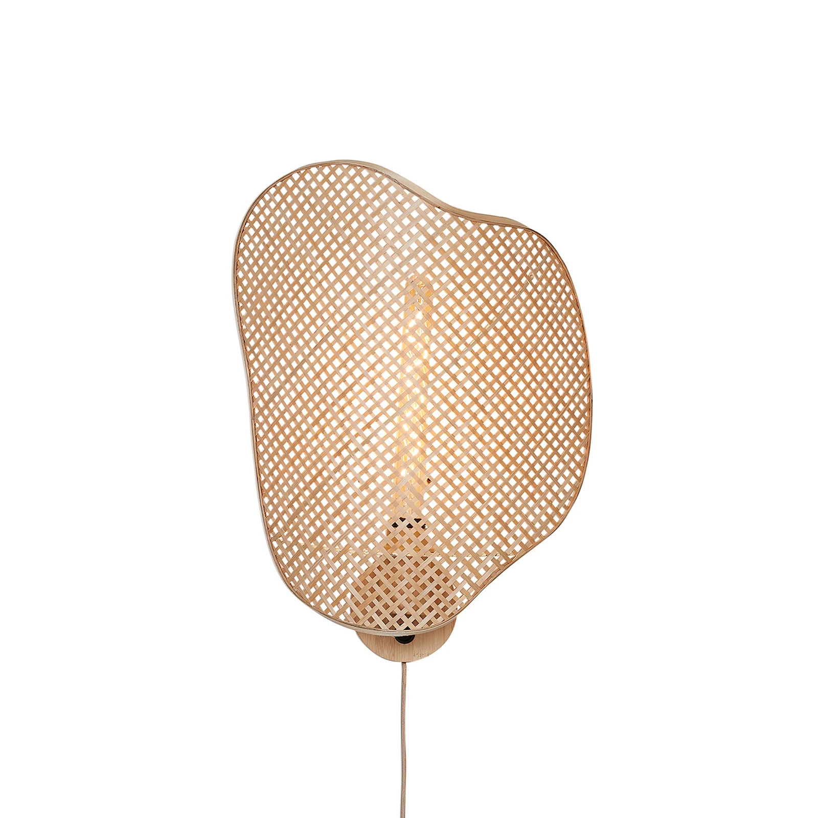 GOOD & MOJO aplică de perete Kinabalu, culoare naturală, 50 cm, cu suport din