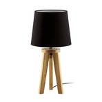 HerzBlut Elli table lamp, oiled knotty oak/black