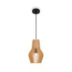 Maytoni Roots pendant light, Ø 20 cm, height 31 cm, beige, wood