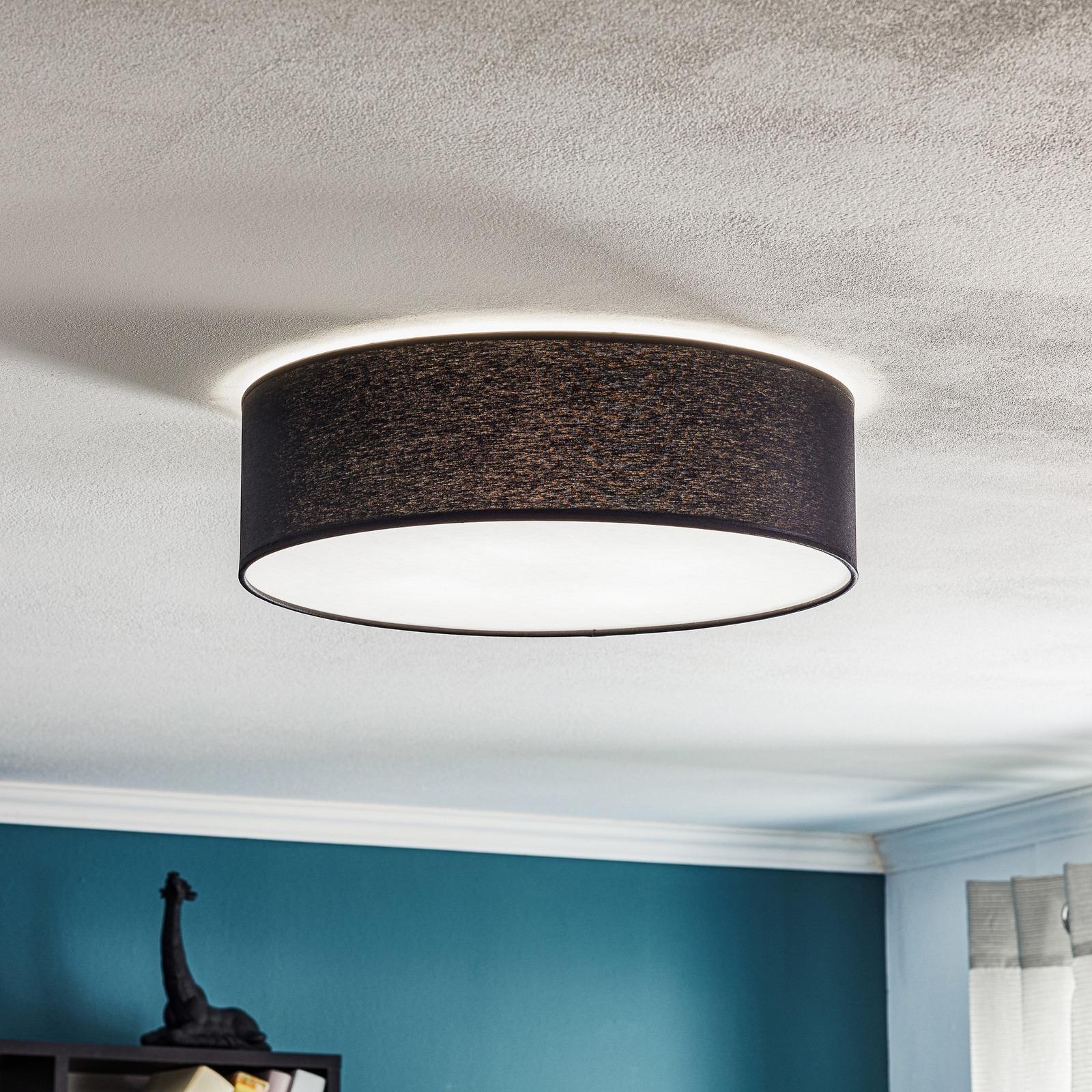 Rondo ceiling light, dark grey Ø 45cm