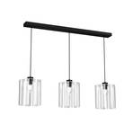Hängelampe Jules mit Glasschirm, 3-flammig, linear