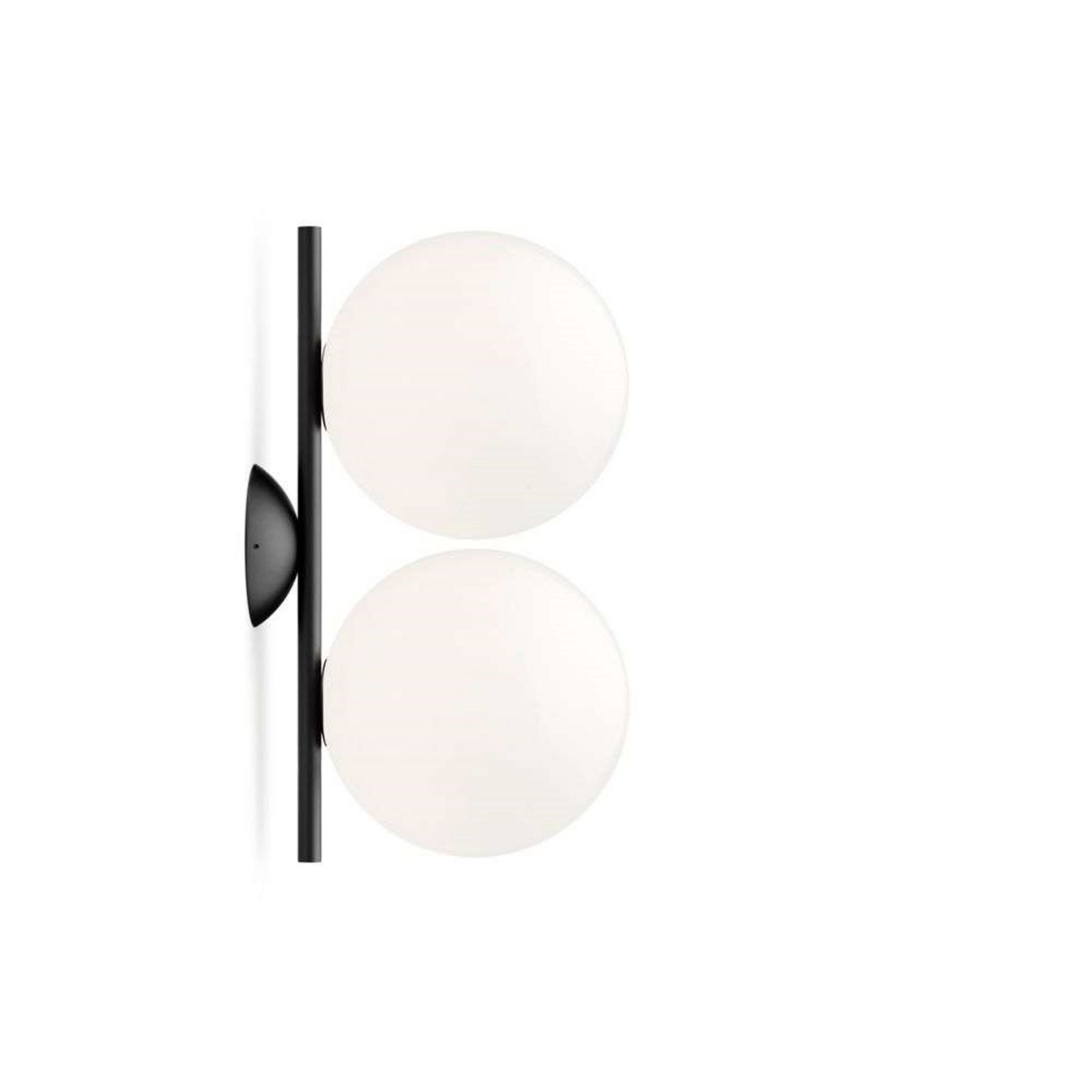 IC C/W1 Double Ceiling Lamp/Wall Lamp Black - Flos