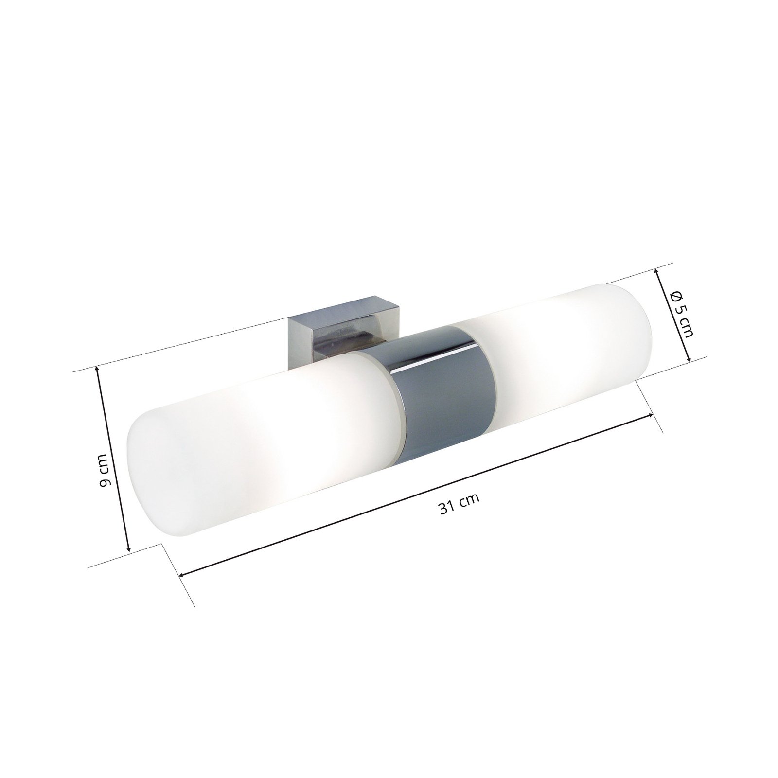 Tangens Double Aplică de Perete Chrome - Nordlux