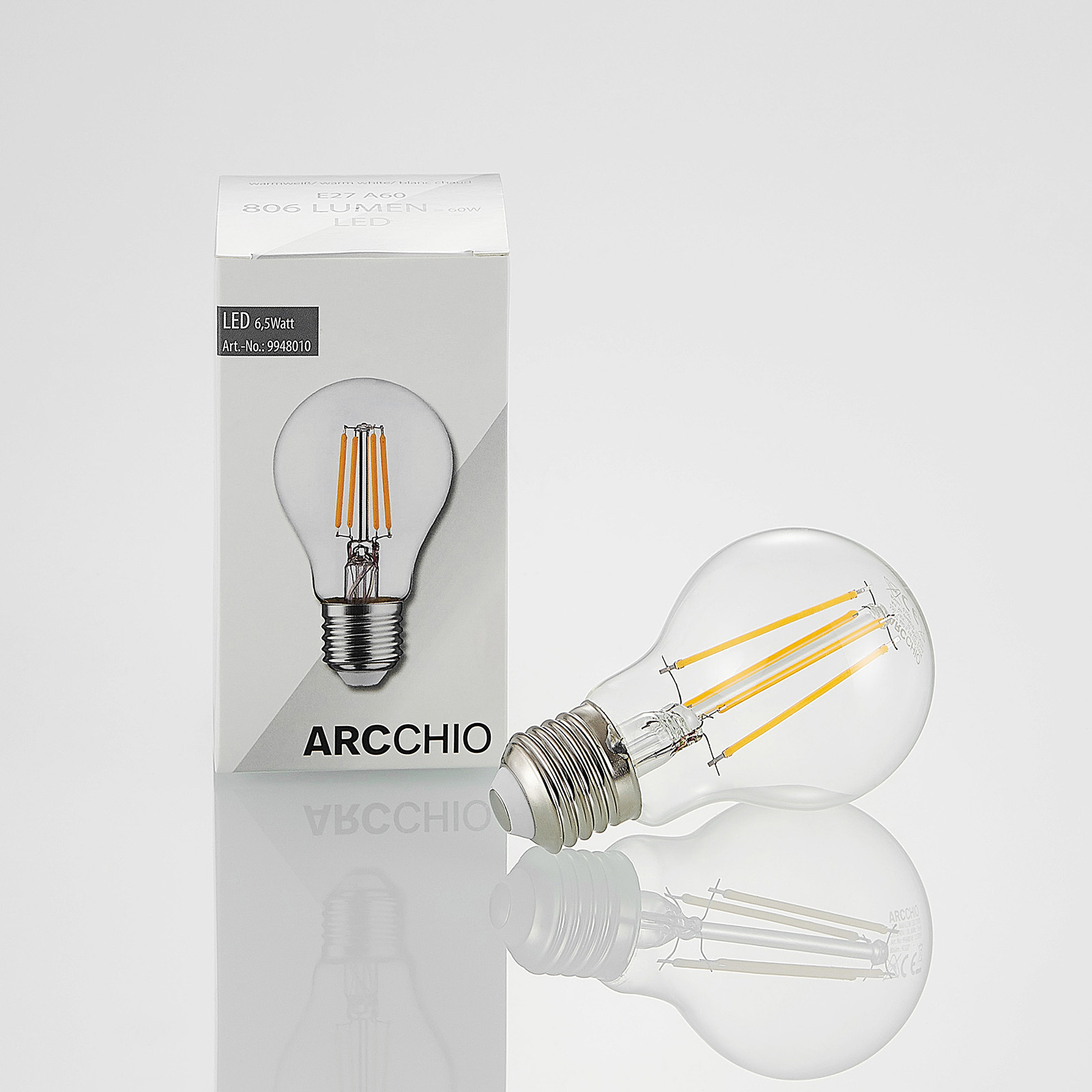 Lichtbron LED 6,5W Filament 3-step E27 Clear - Arcchio