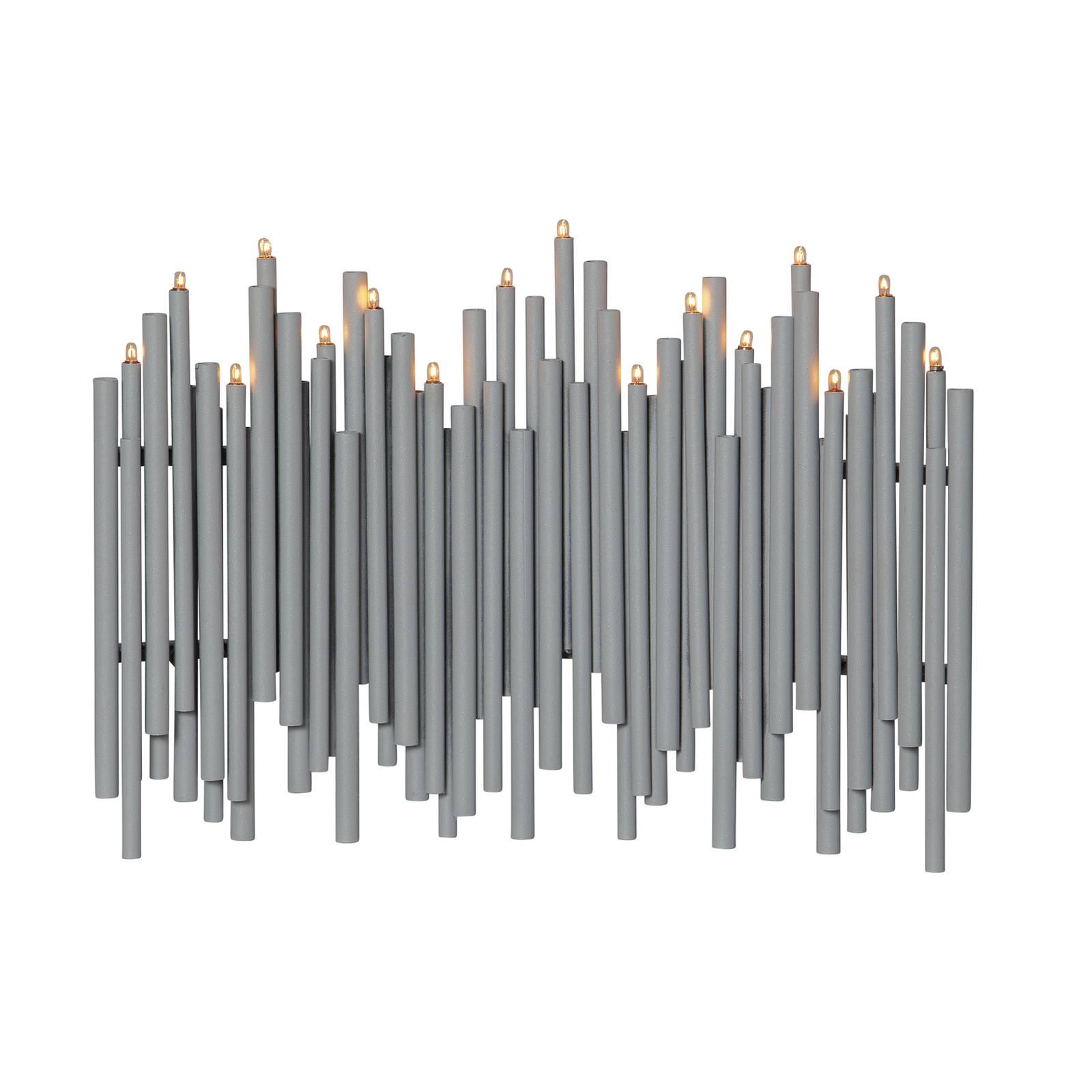 Kerzenleuchter Note, 16-flammig, grau