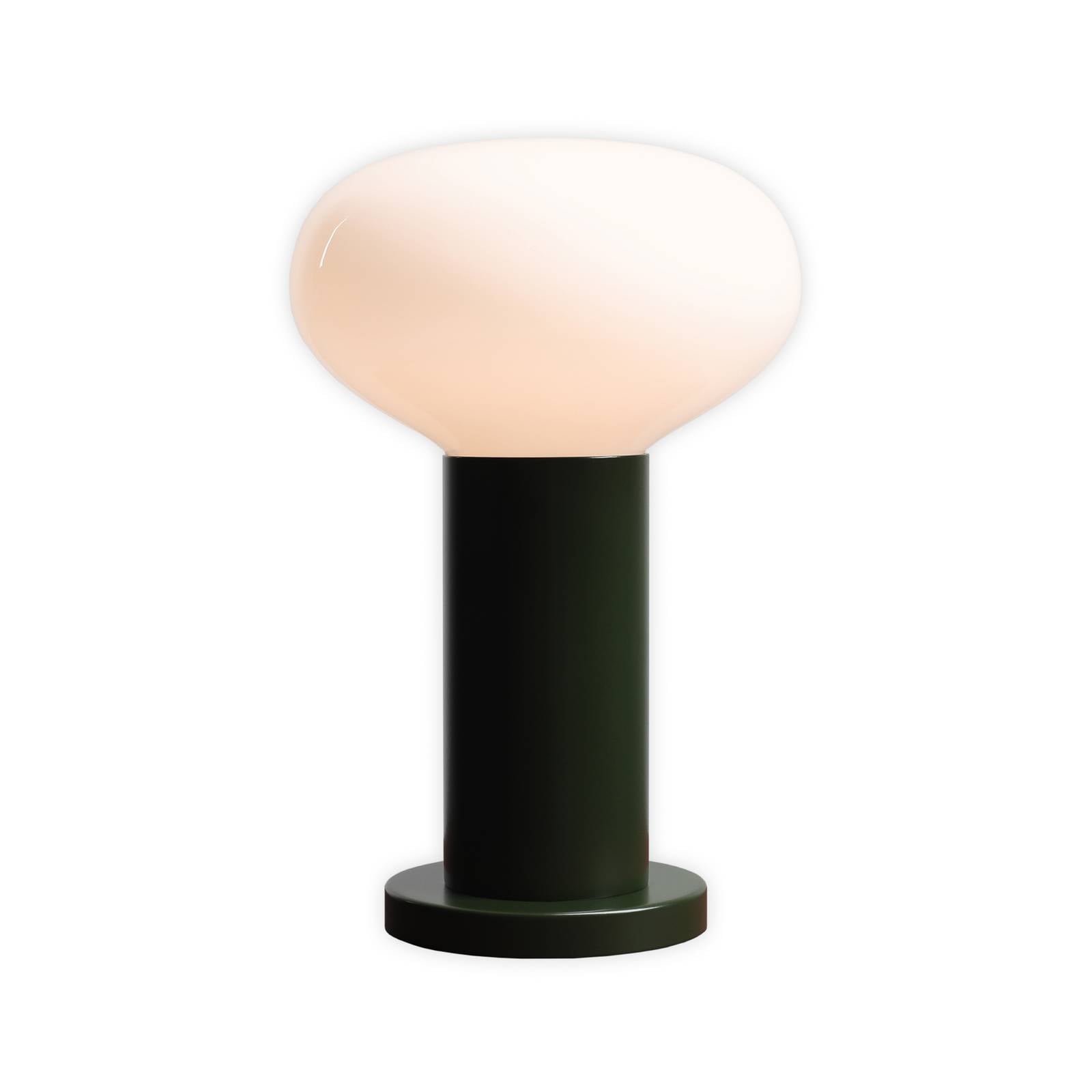 Tischleuchte Flo, grün, Ø 19 cm, Glas
