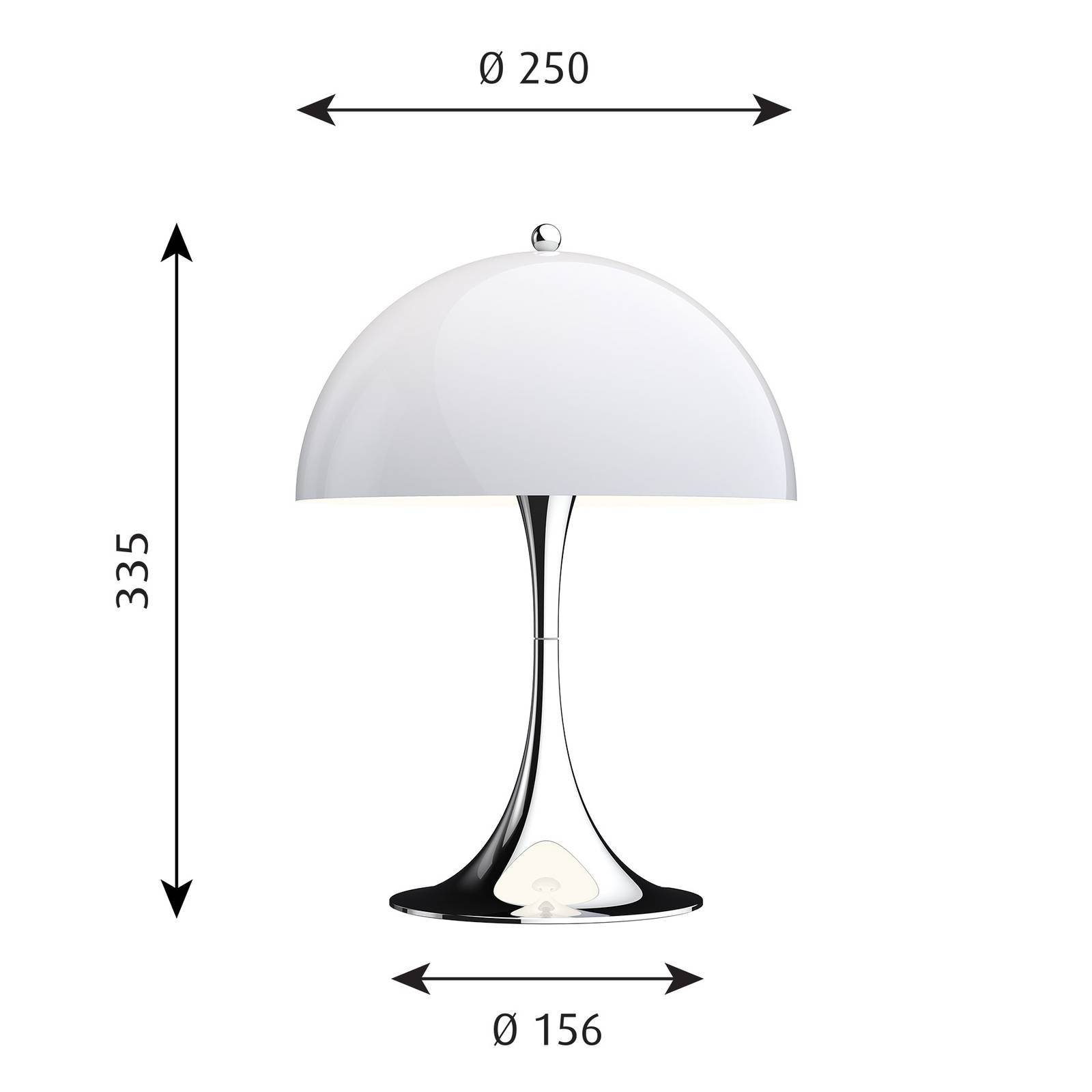 Louis Poulsen Panthella Mini stołowa LED opalowa