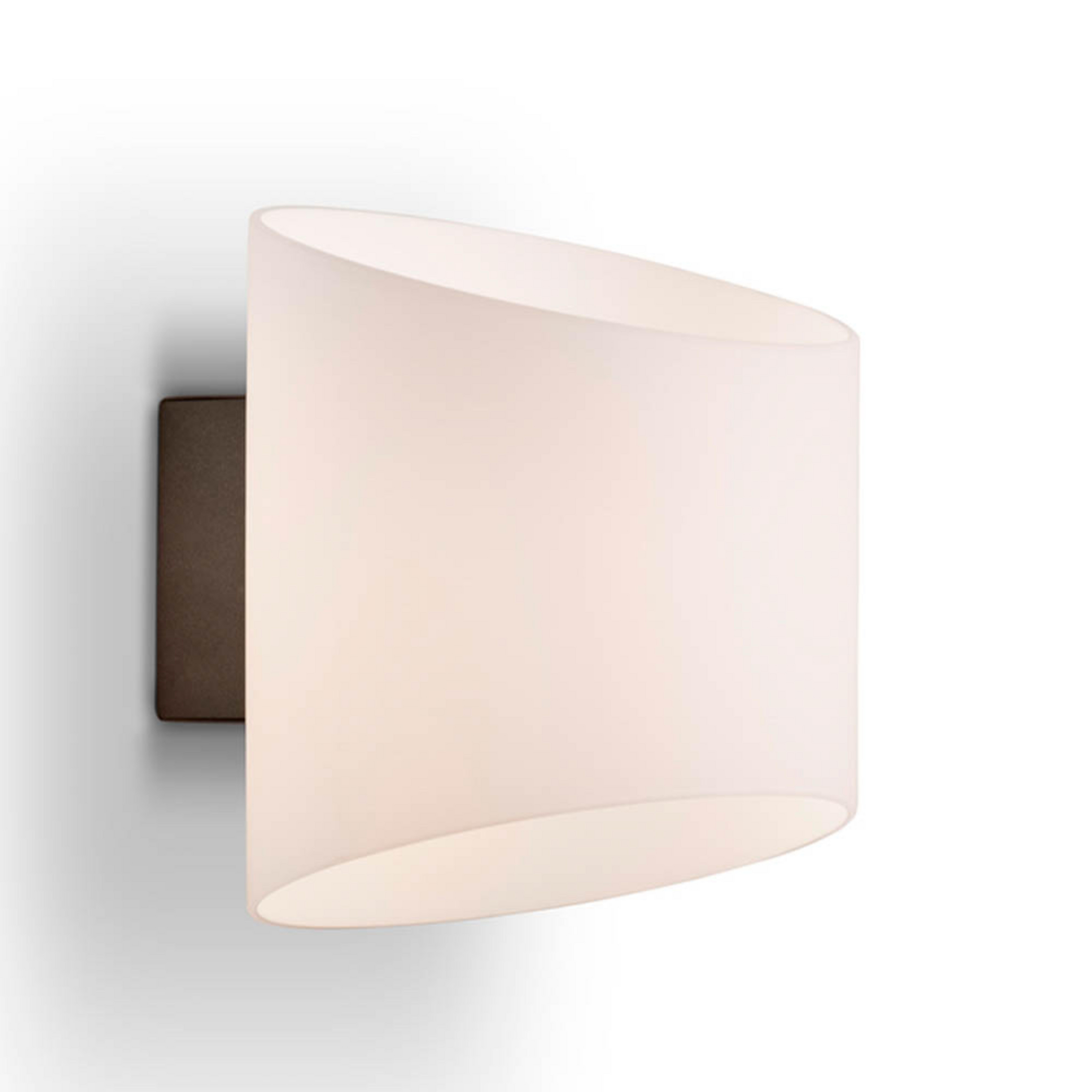 Evoke Wall Lamp IP44 Oval Anthracite/Opal - Herstal