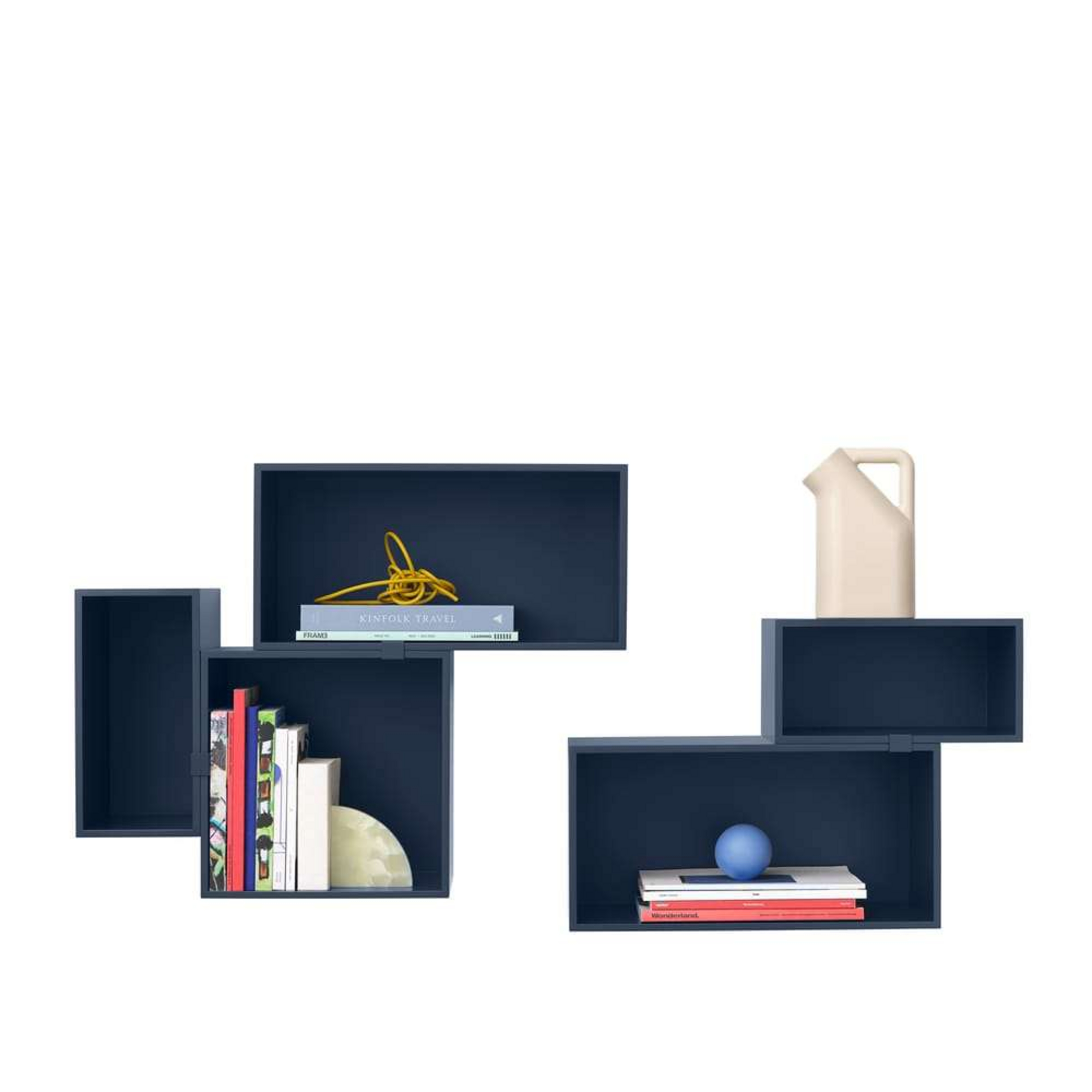 Mini Stacked Storage System Clips bleu, lot de 5 - Muuto