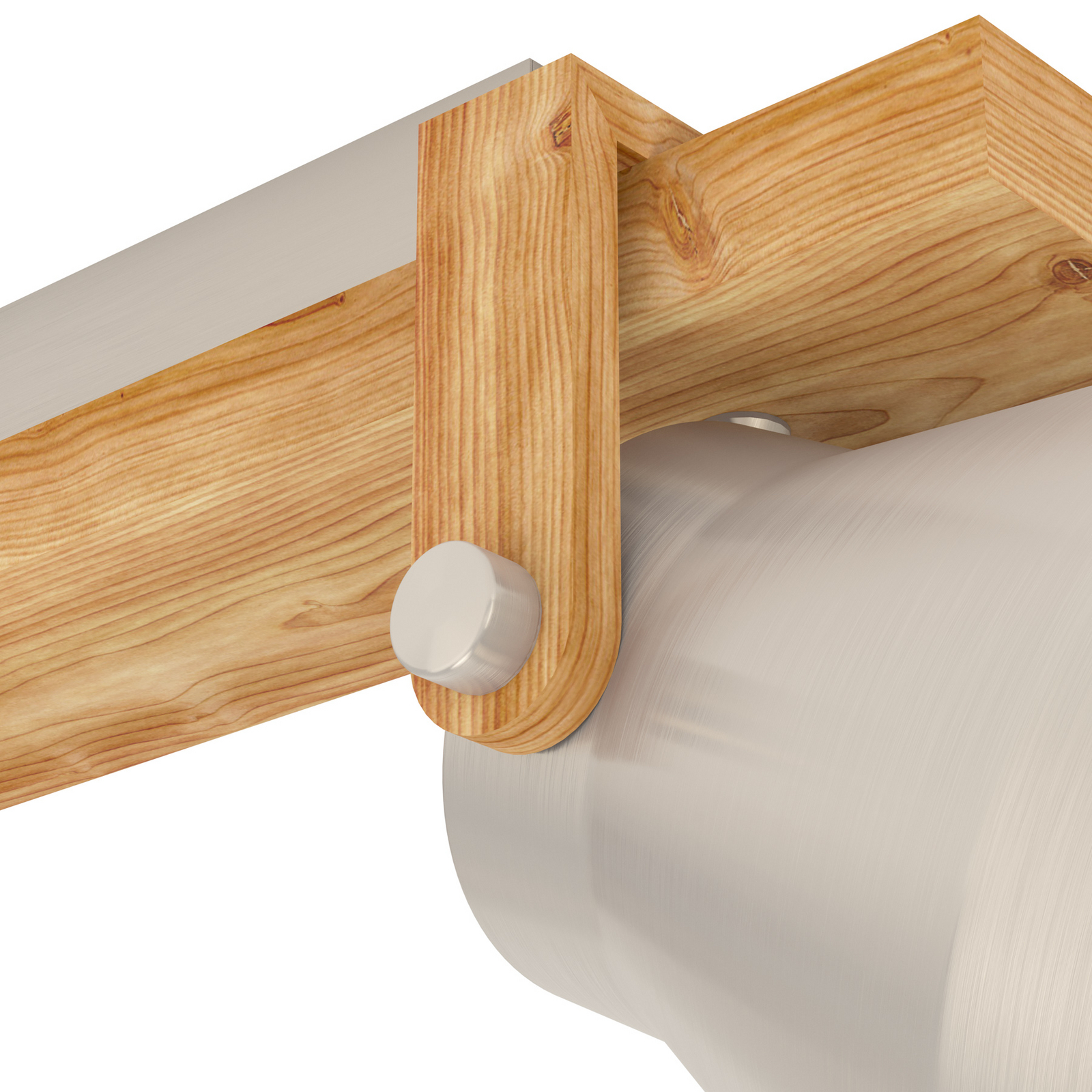 Deckenstrahler Cawton, Länge 58,5 cm, stahl/braun, 2-flg.