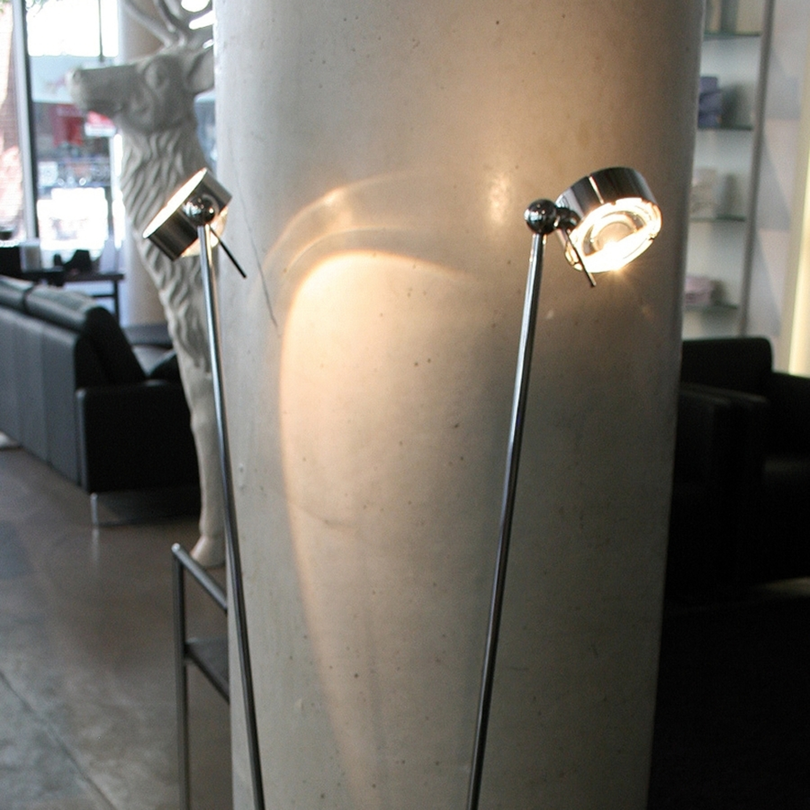 PUK floor lamp, metal, 2-bulb, G9, on/off