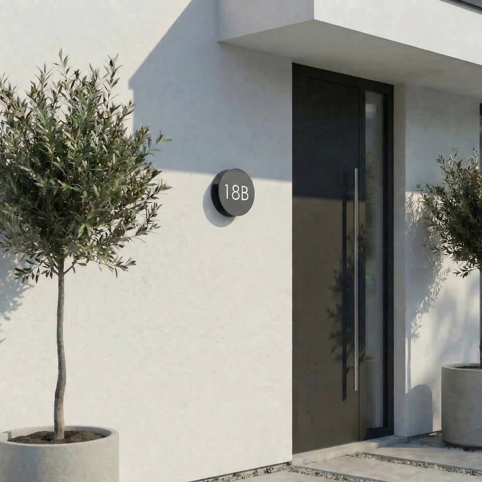 Advero LED-Außenwandlampe, IP44, CCT, Hausnummer, anthrazit - Lucande