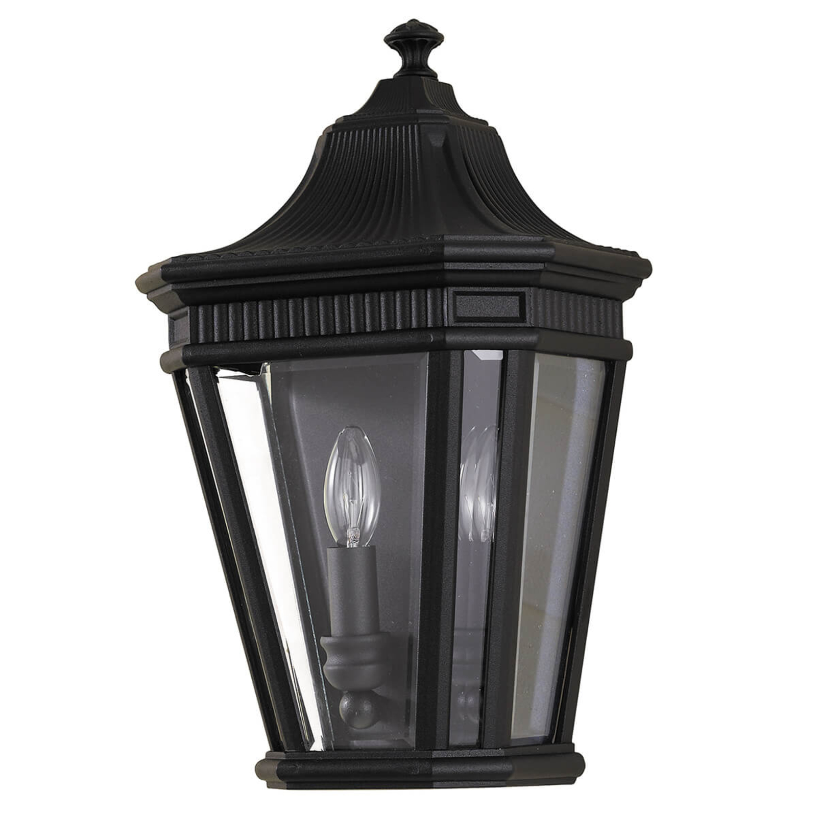 Cotswold Lane outdoor wall lamp black half-lantern