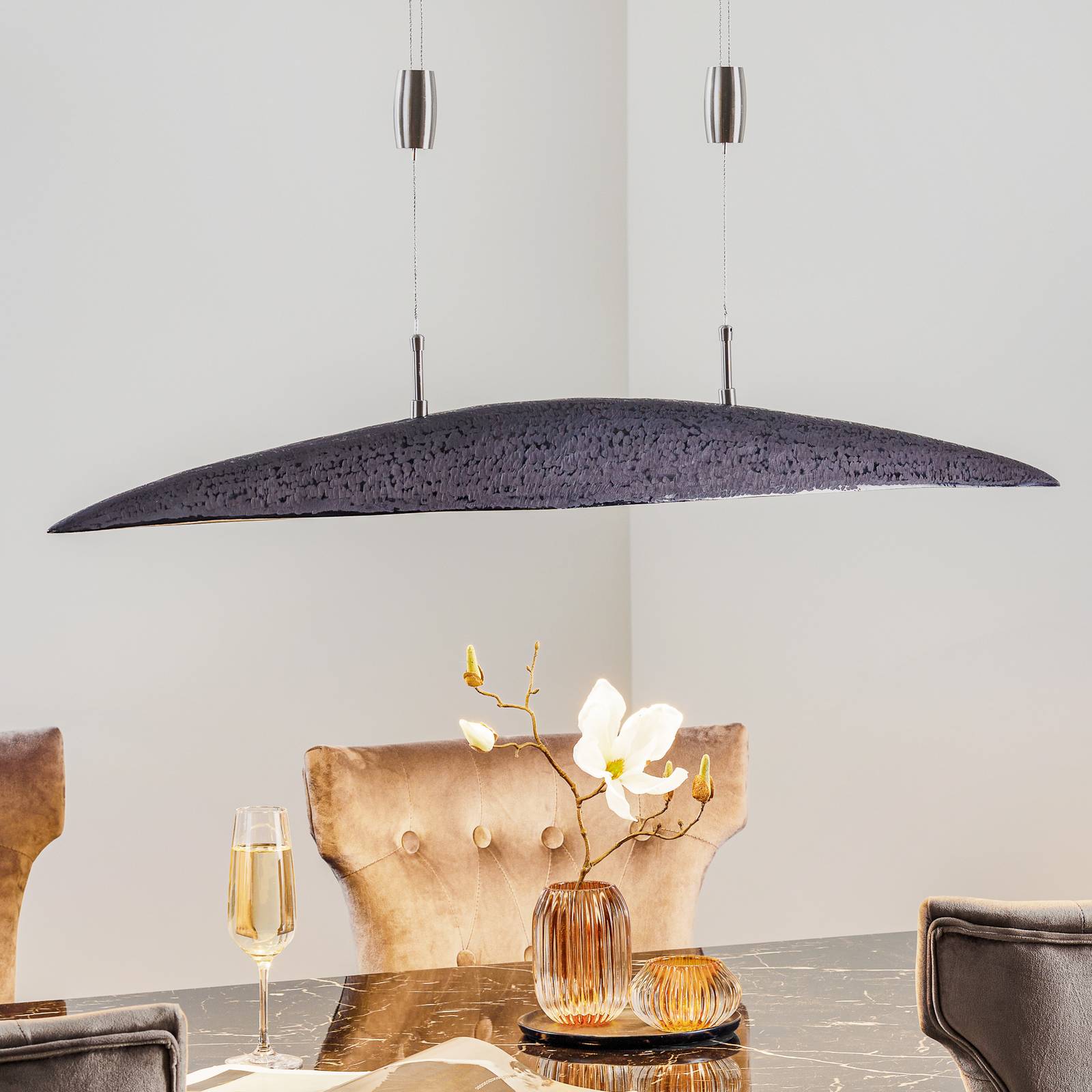 Lampa wisząca LED Shine wygięta ze ściemniaczem