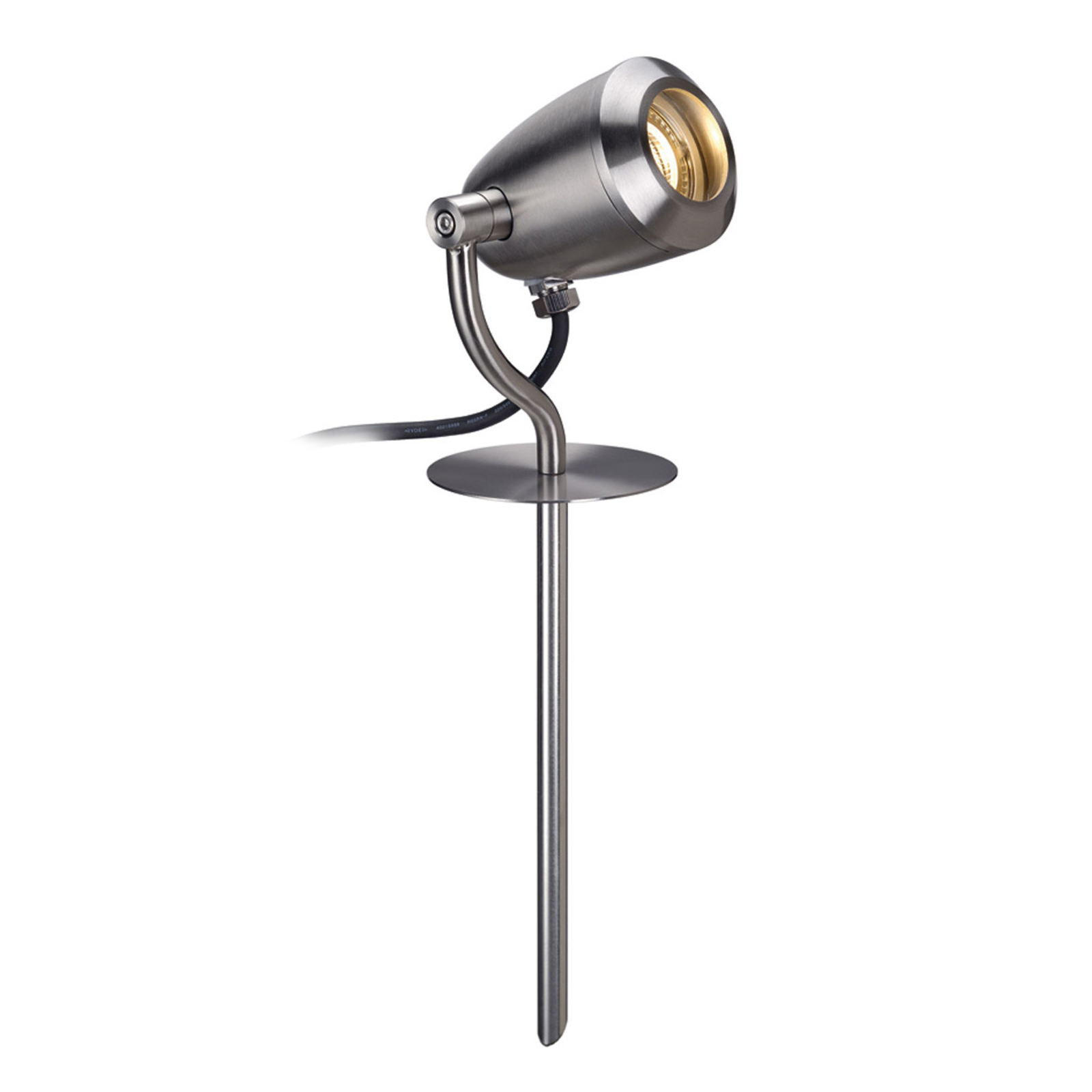 SLV CV-spot 40 cm med jordspyd - udendørsspot LED - udendørslamper med jordspyd - spot udendørs - udendørsspotlight - moderne udendørslampe børstet rustfrit stål - rustfrit stål