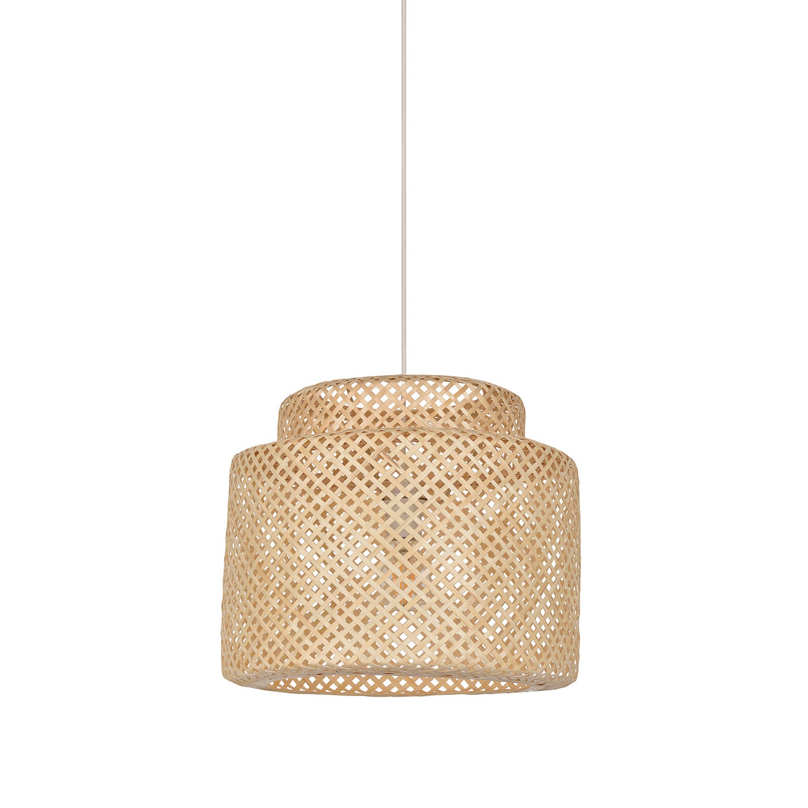 Makassar pendant light, bamboo, Ø 38 cm, bamboo