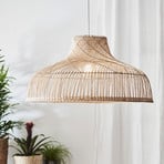 Bali pendant light with rattan lampshade