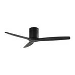 Lucande ceiling fan Vindur, black, DC, quiet, 132 cm