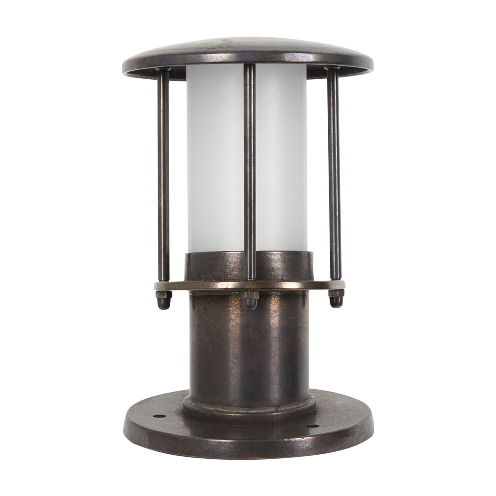 Resident 3 pillar lamp made of brass, bronze
