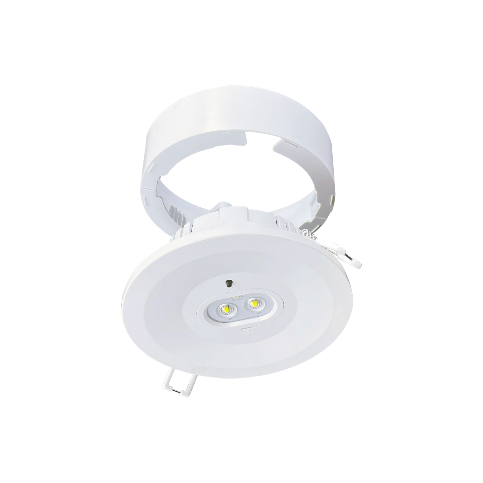 LED emergency exit light Schleswig EA as recessed and surface-mounted