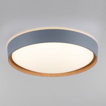Paul Neuhaus Q-EMILIA plafonnier LED, gris/bois