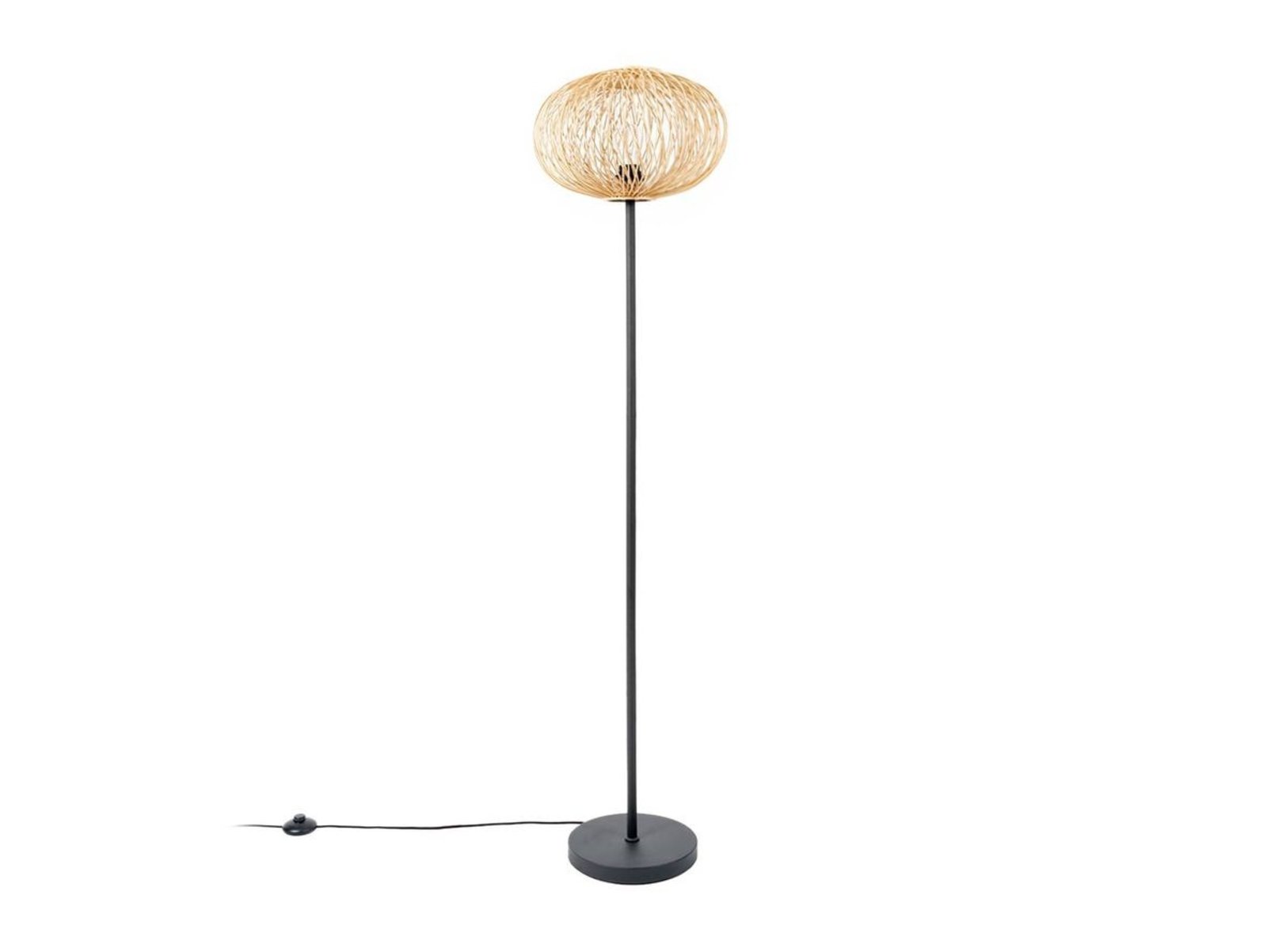 Solvira Lampadar Bamboo/Black - Lindby