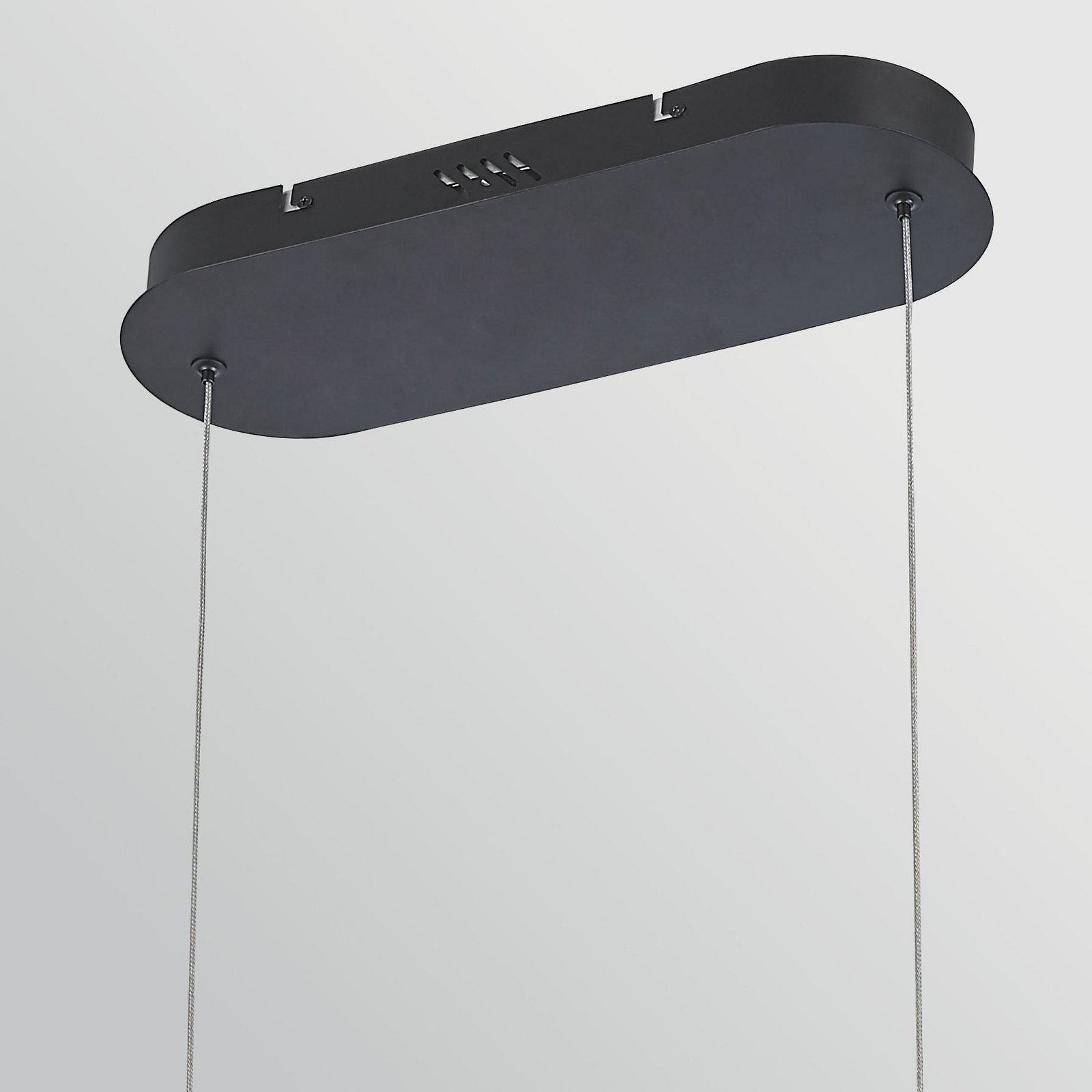 LED hanglamp DENMARK, matzwart, lengte 107 cm, metaal