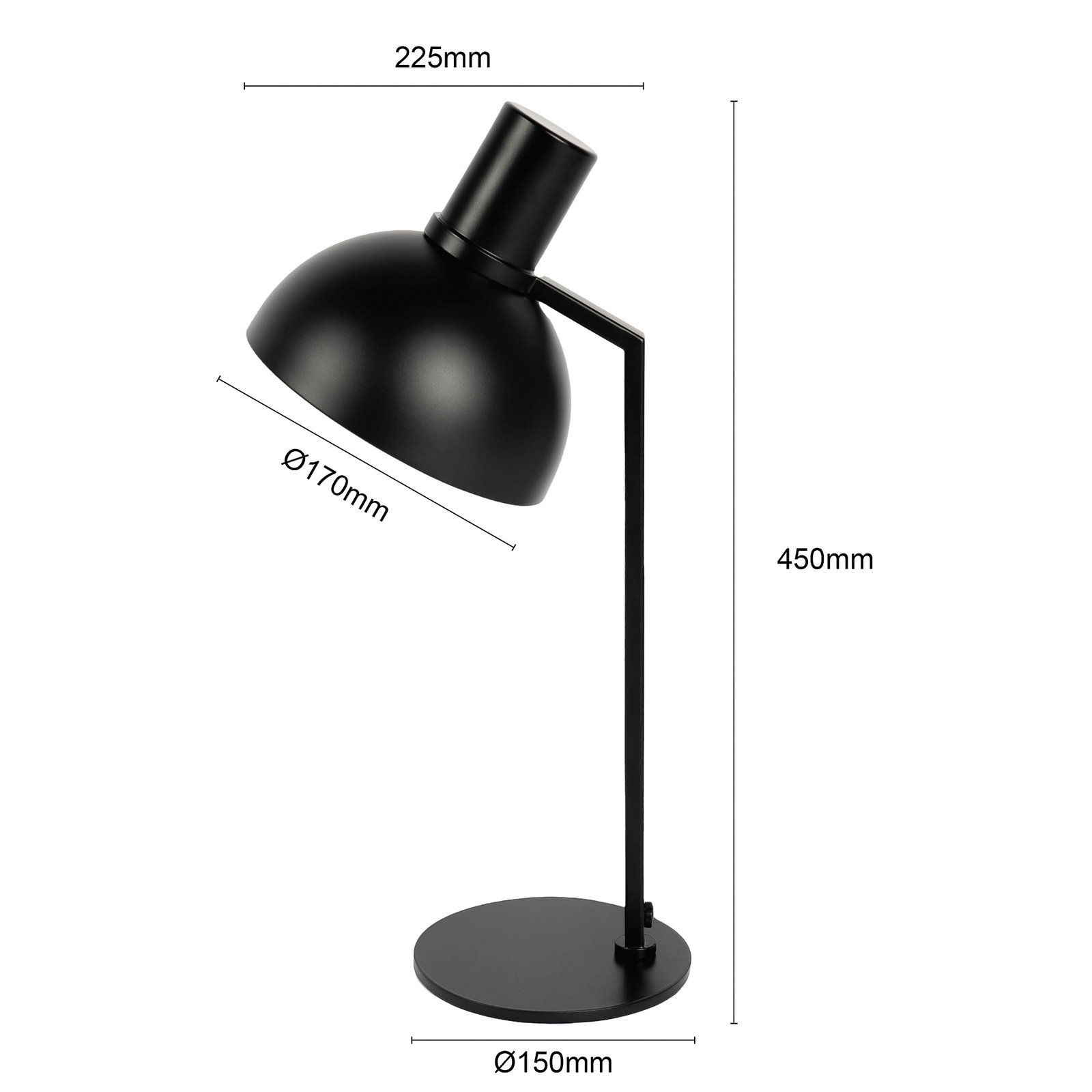 Lucande tafellamp Mostrid in zwart ijzer
