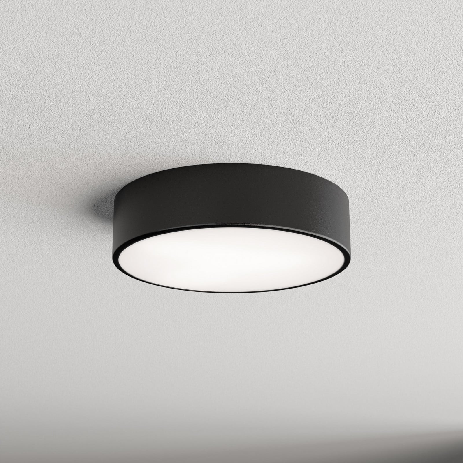 TEMAR LIGHTING Plafonieră Cleo Ø 30 cm IP20 negru metal E27 - Camera de zi / sufragerie - Modern