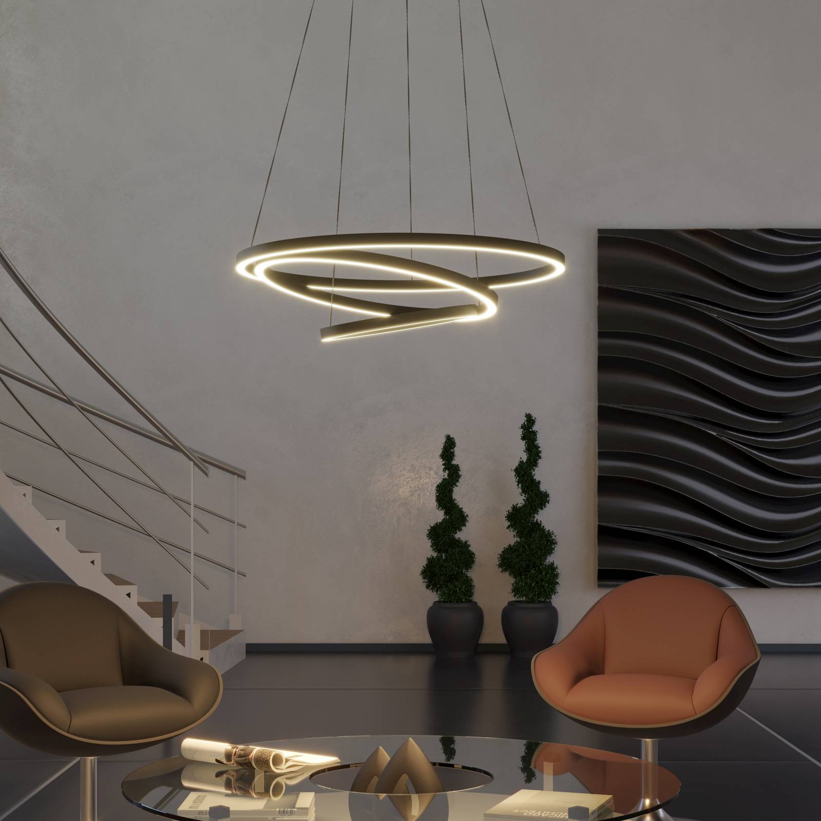  Eglo Connect Eglo Connect Lobinero-z Led Hanging Light, Black 