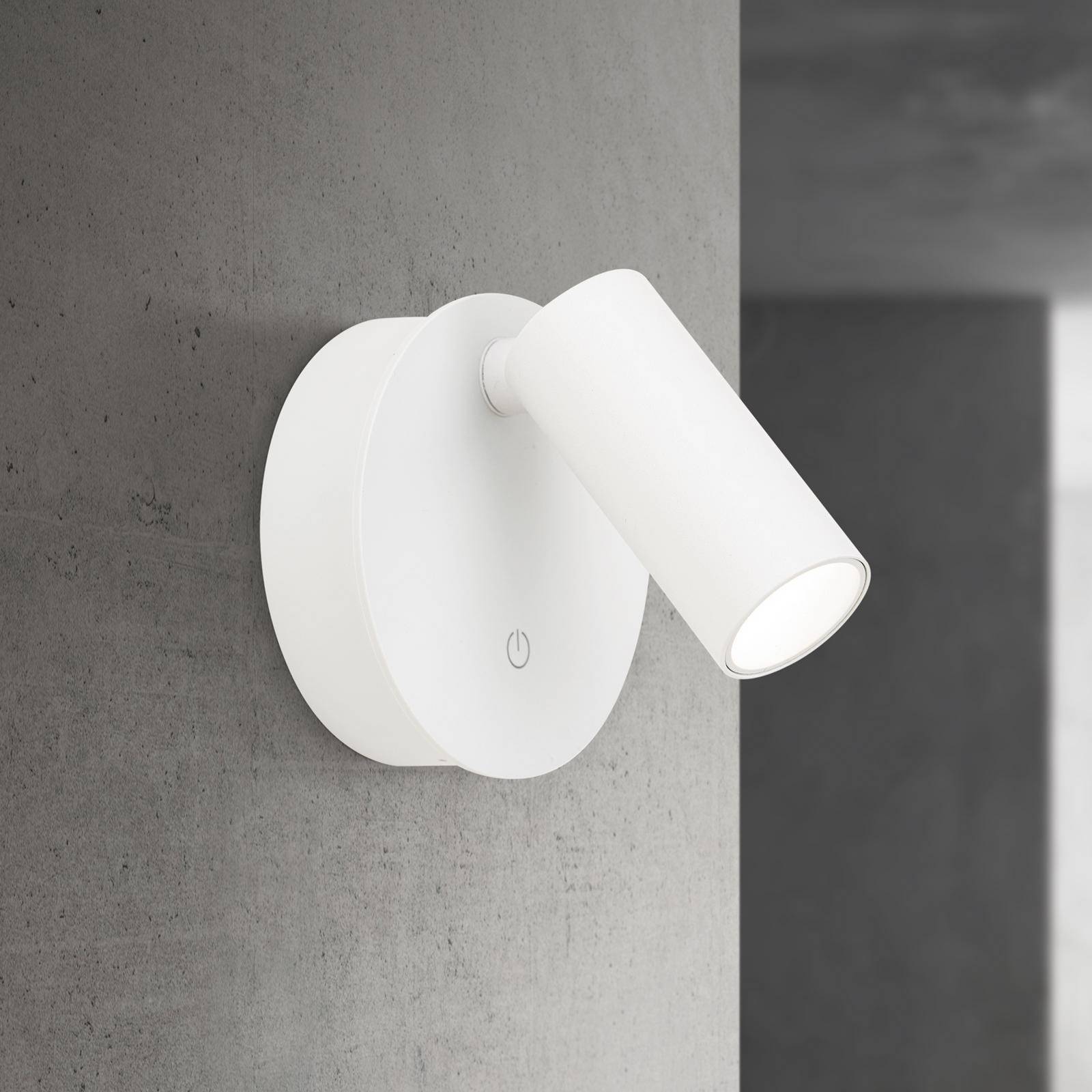 Ściemniany kinkiet LED Luxy, biały, aluminium, CCT, ściemniacz