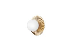 Liila Muuse Wand-/Deckenleuchte IP44 Small Nordic Gold/Opal - Nuura