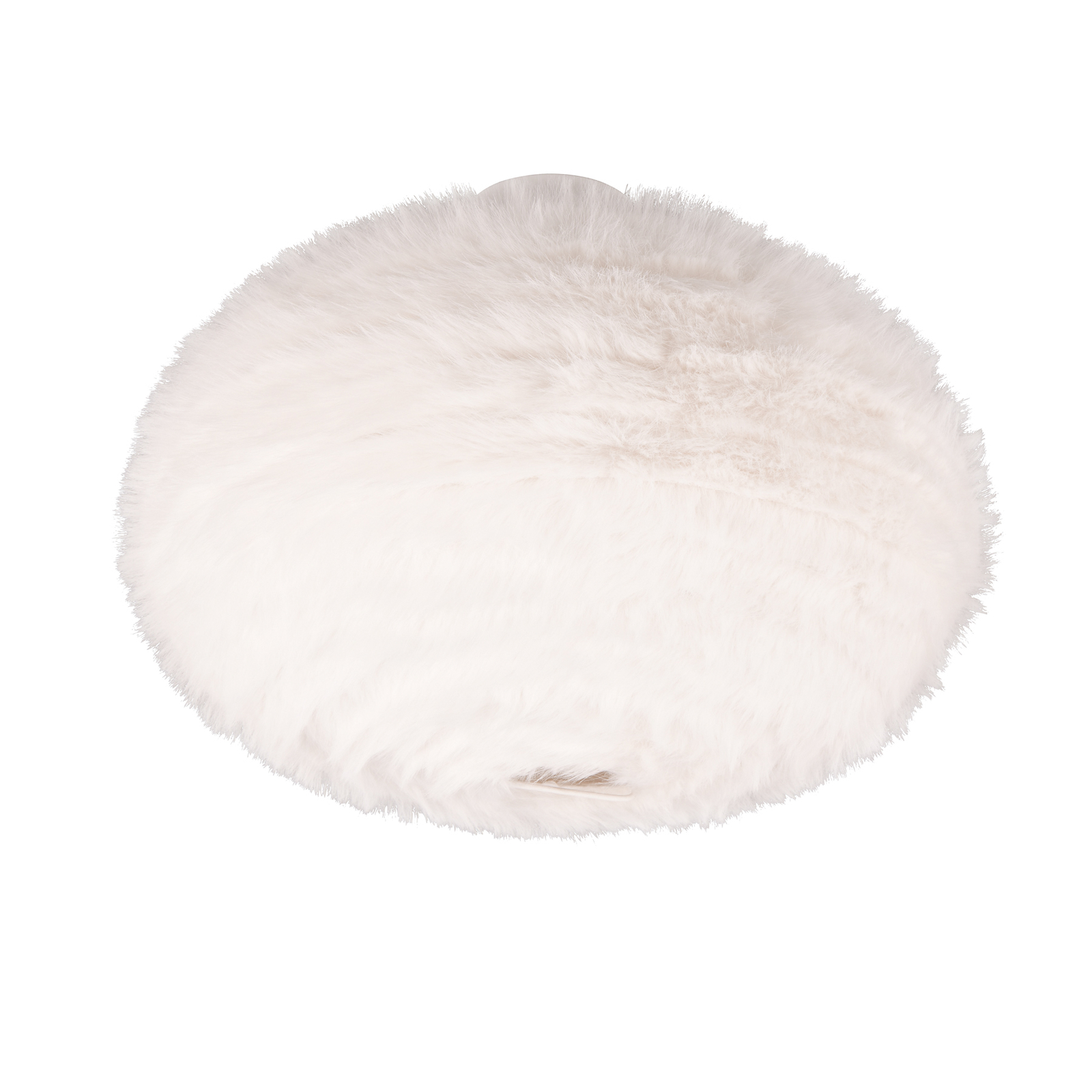 Plafonnier Furry, Ø 50 cm, couleur sable, peluche synthétique