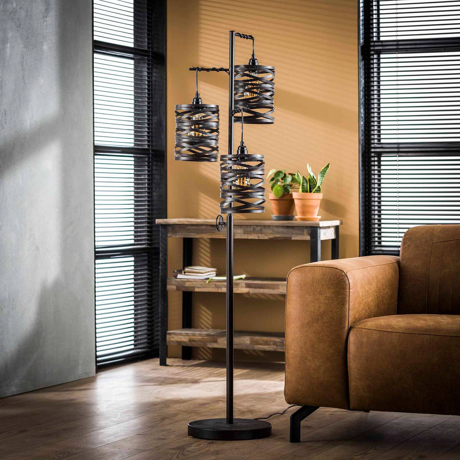 Lampa stojąca Spindlight, 3-punktowa, wysokość 150 cm