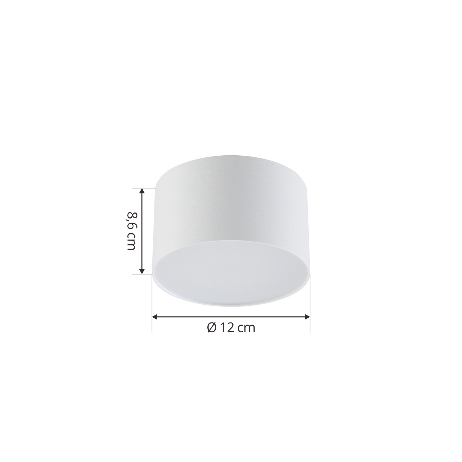 Lindby LED spot Nivoria, 11 x 6,5 cm, zandwit, set van 4