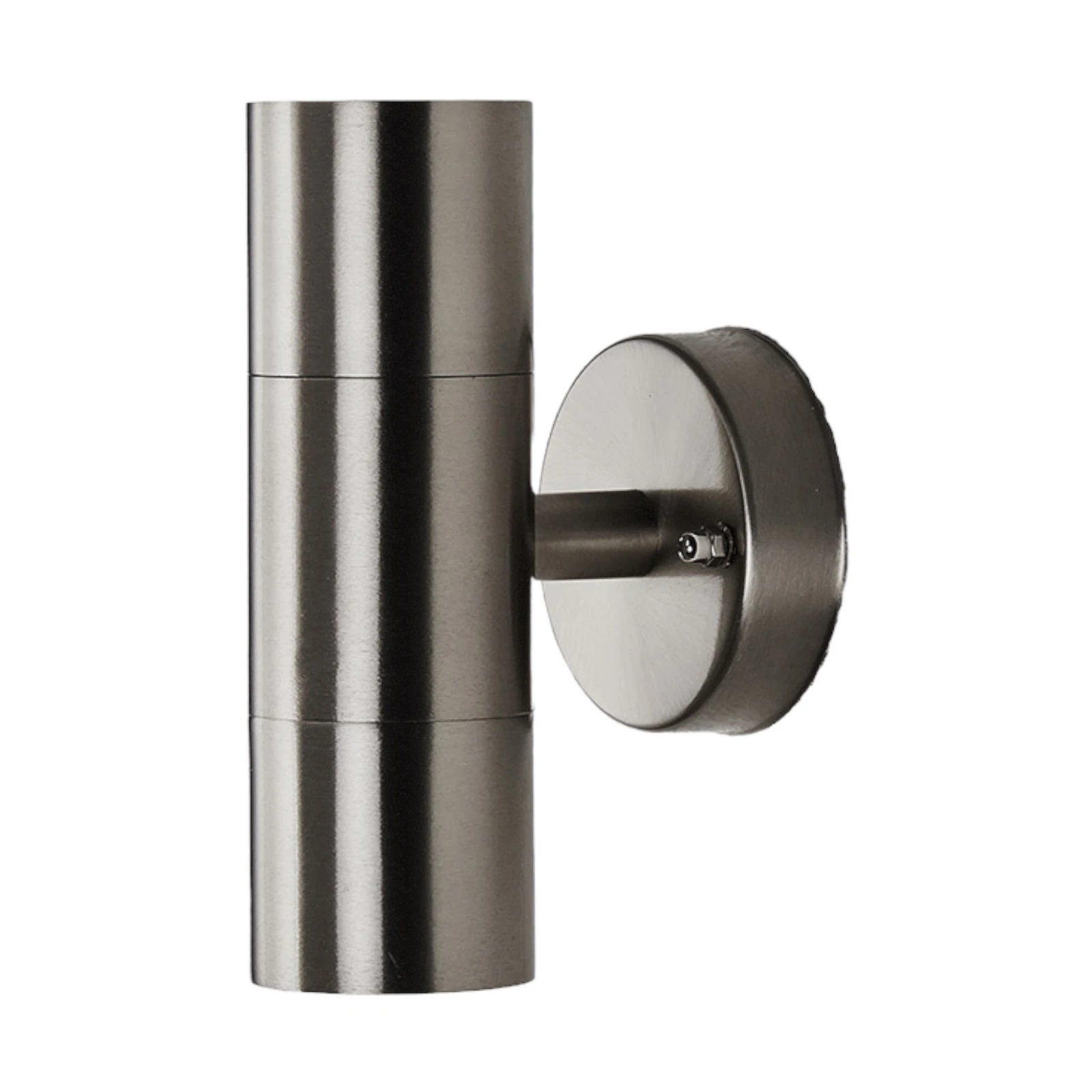Lindby Außenwandlampe Hakan, up/down, Edelstahl, IP44, GU10