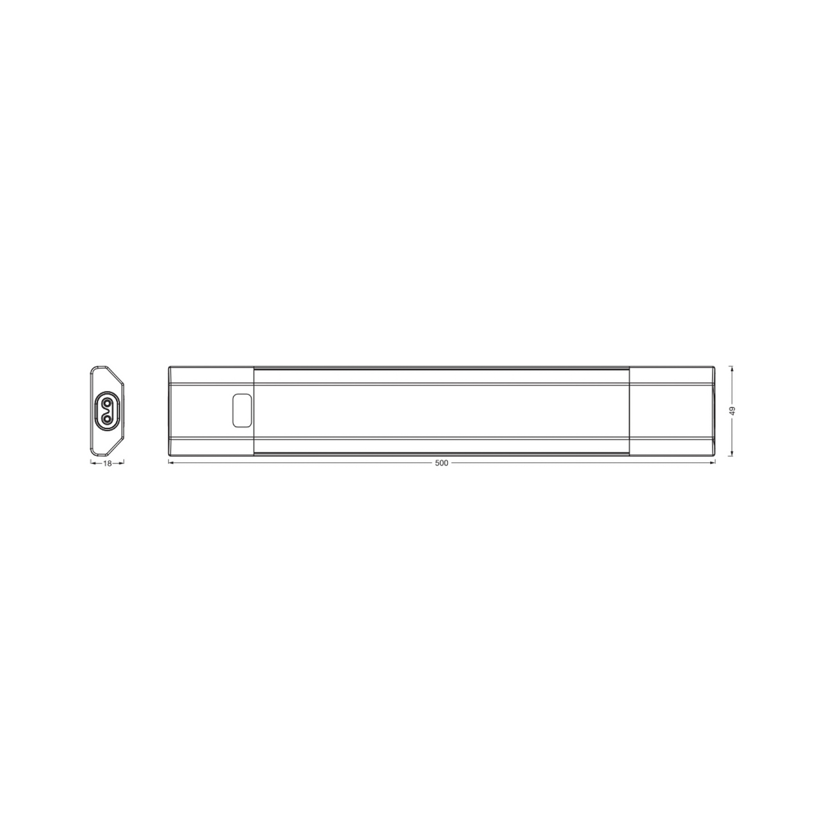 OSRAM LED meubelverlichting Linear Edge Sensor RGBW 50 cm zwart
