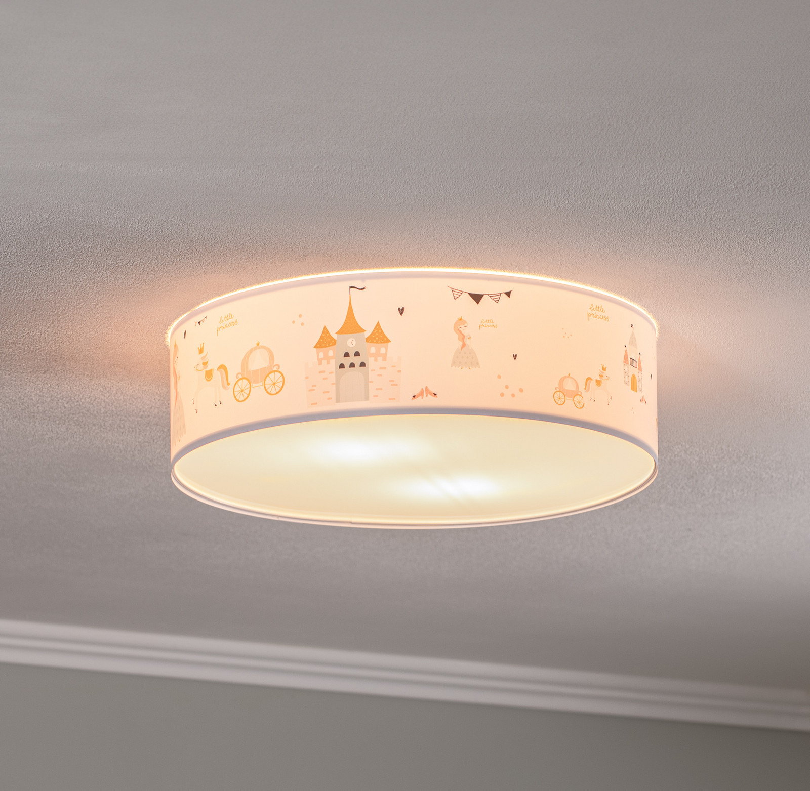 Maco Design Plachetă pentru plafonieră pentru camera copiilor Mathilde Ø 50 cm - alb colorat - Plastic