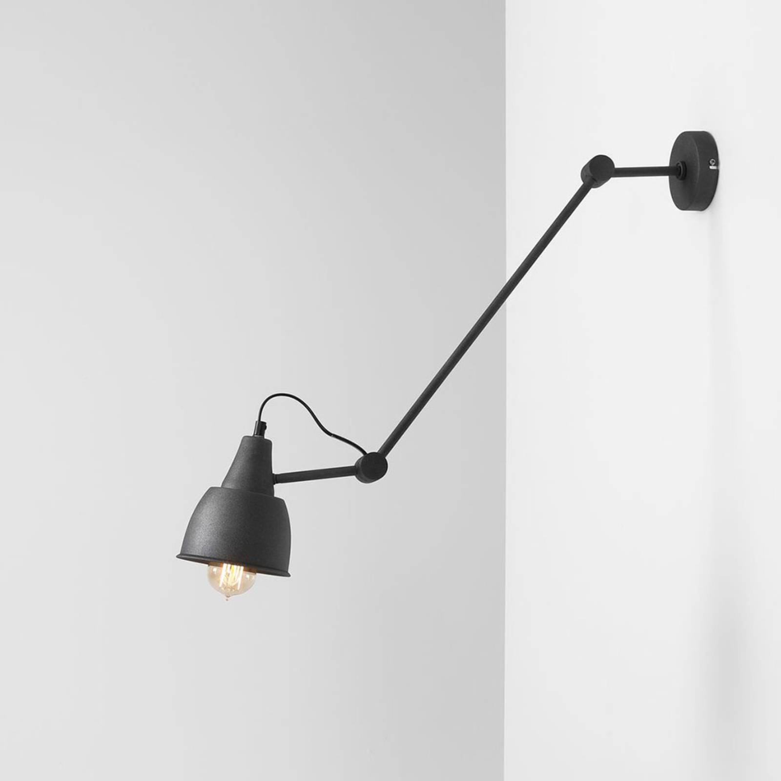 Wandlamp 814, verstelbaar, 1-lamp, grafiet