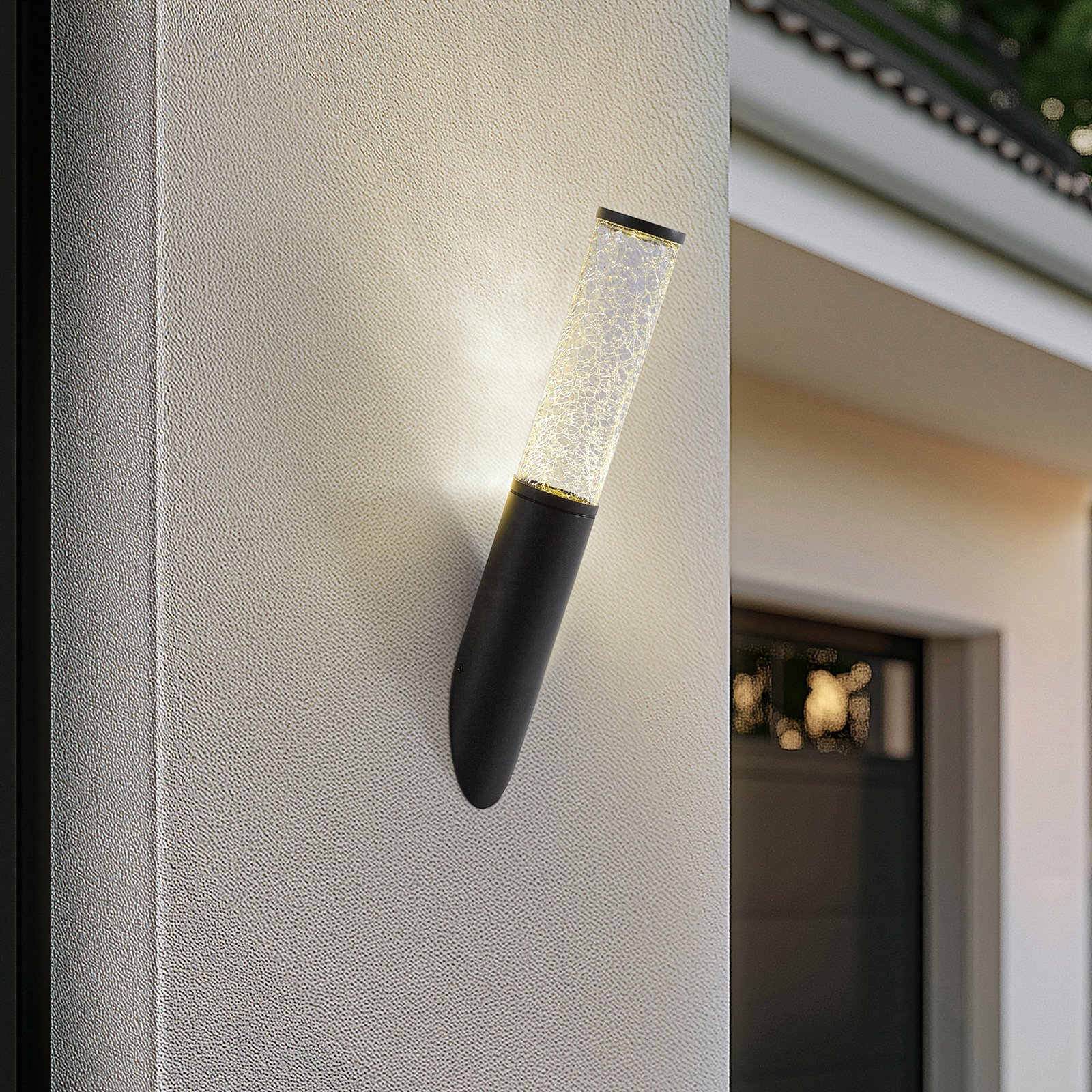 Lindby Gavros outdoor wall light, 45 cm, black, aluminium