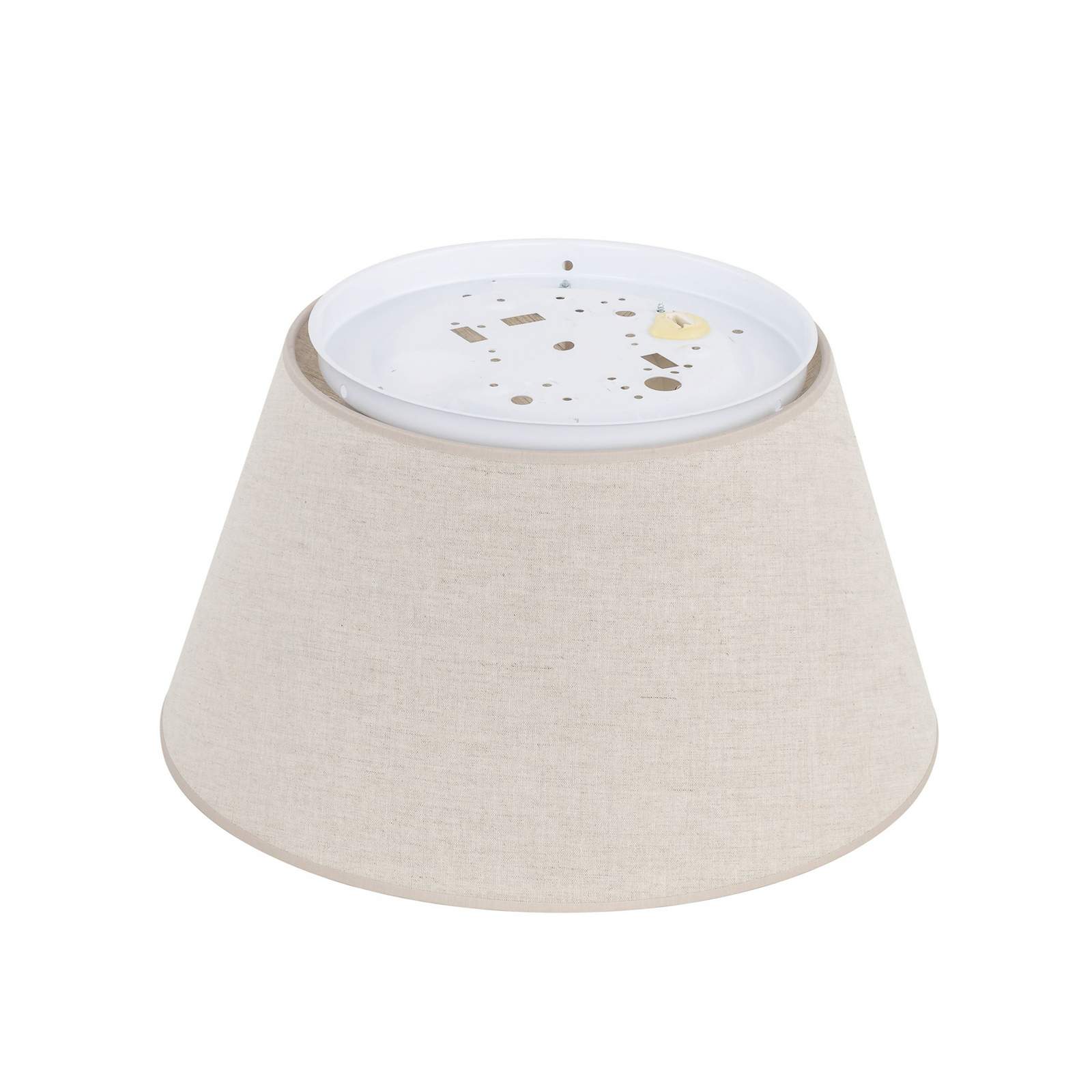 Plafondlamp Formo, beige, linnen, Ø 38 cm, E27