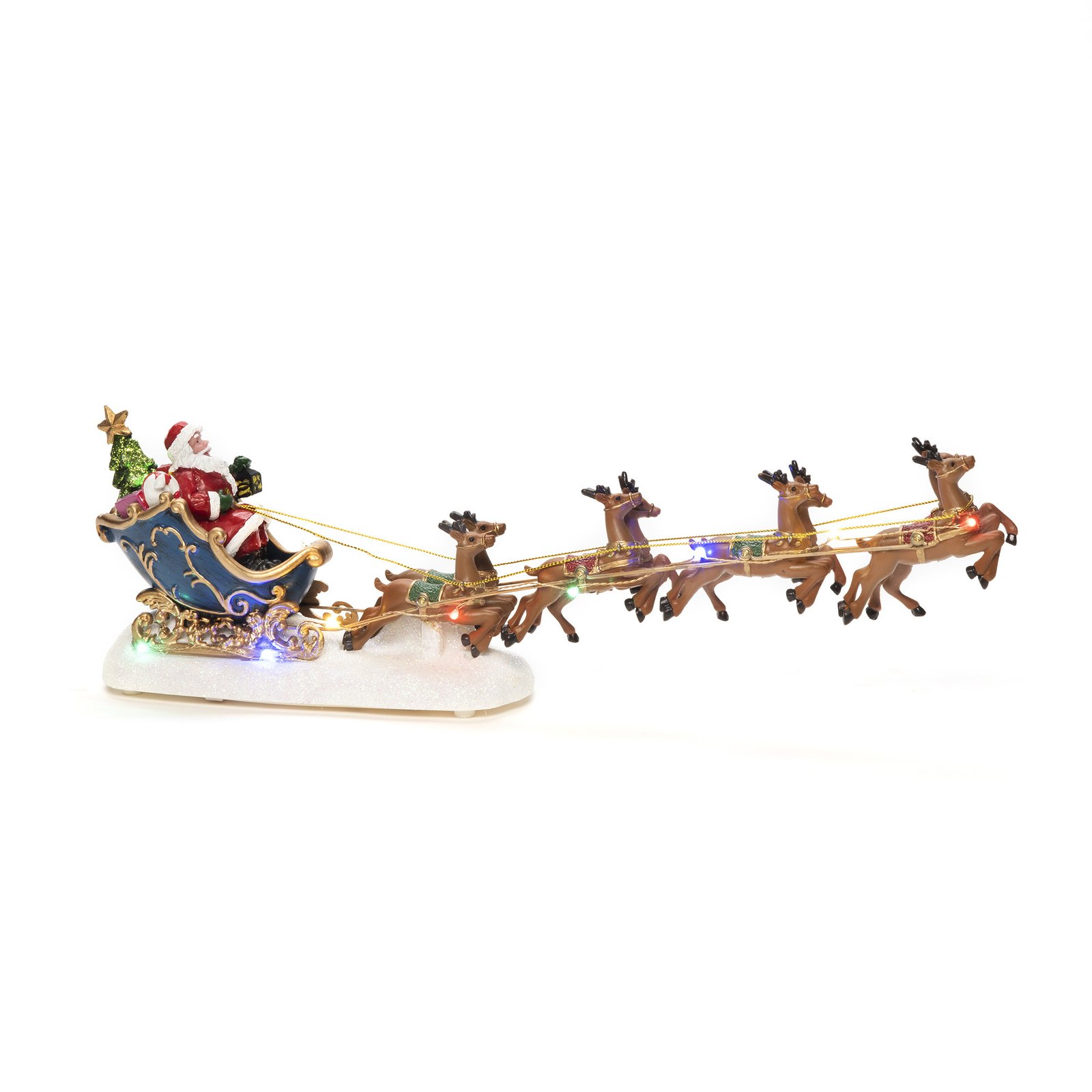 LED scene Father Christmas in a sleigh