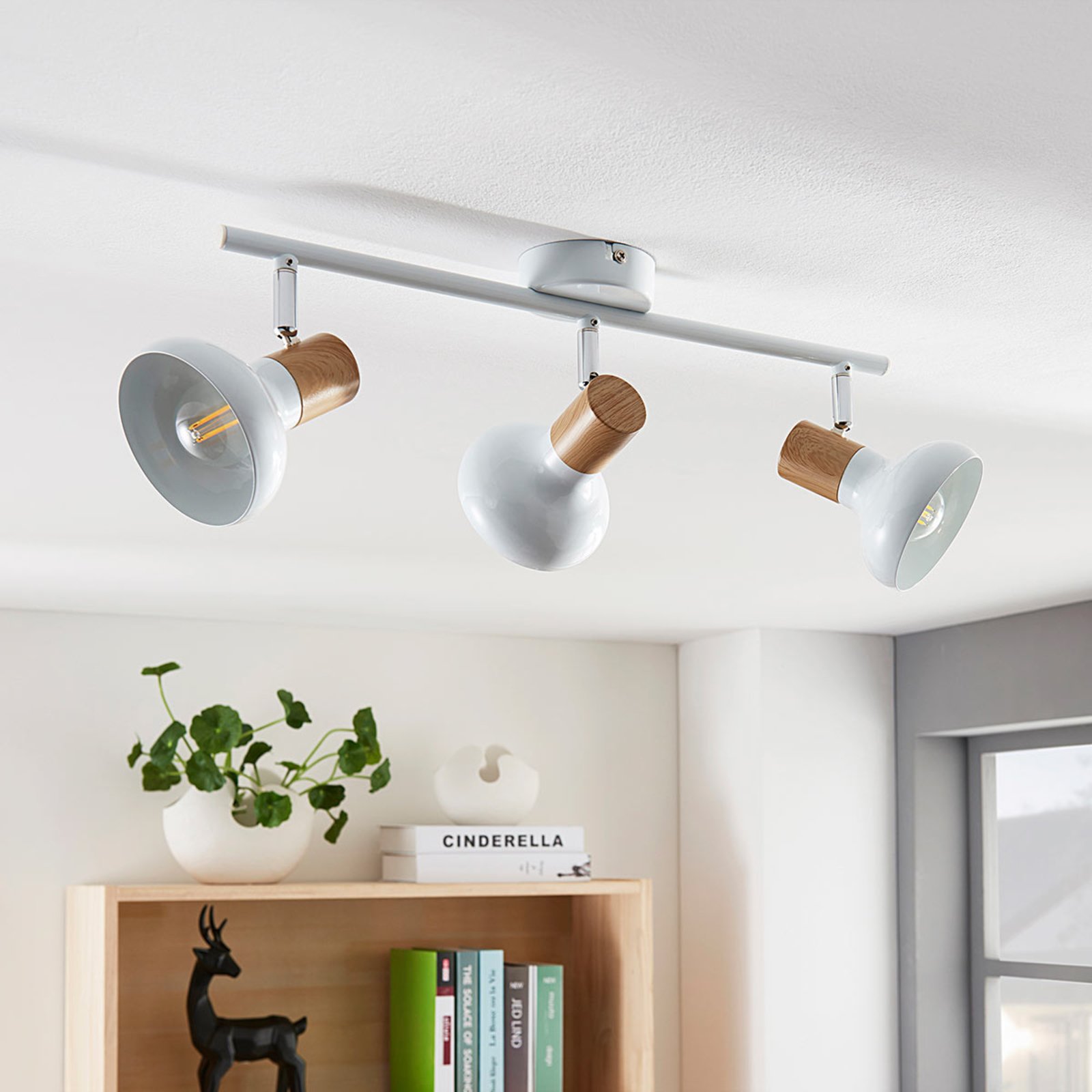 Fridolin 3 Ceiling Lamp White - Lindby