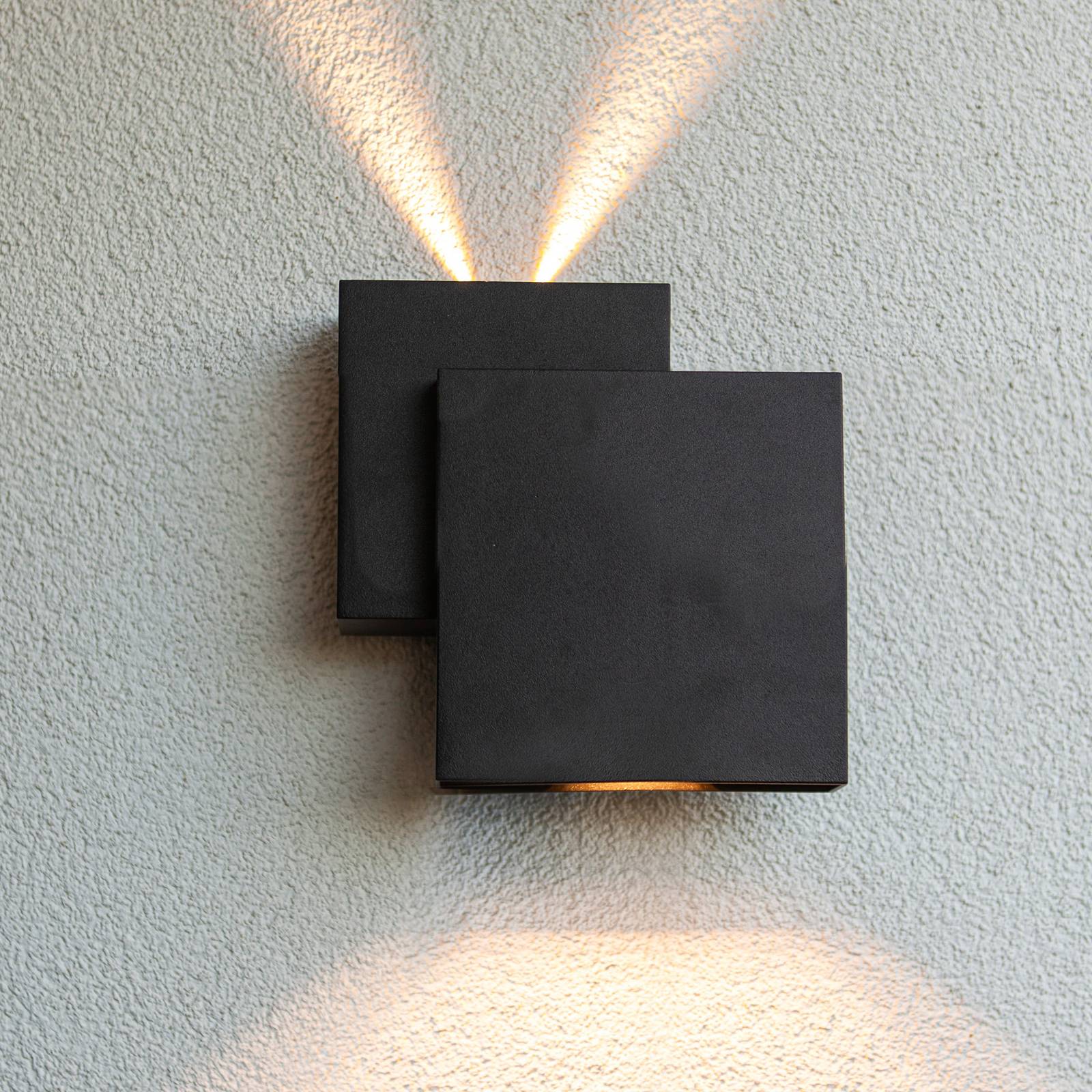  Lutec Lutec Rialto Led Outdoor Wall Light, Black, 20 Cm, Ip44, Up/down 